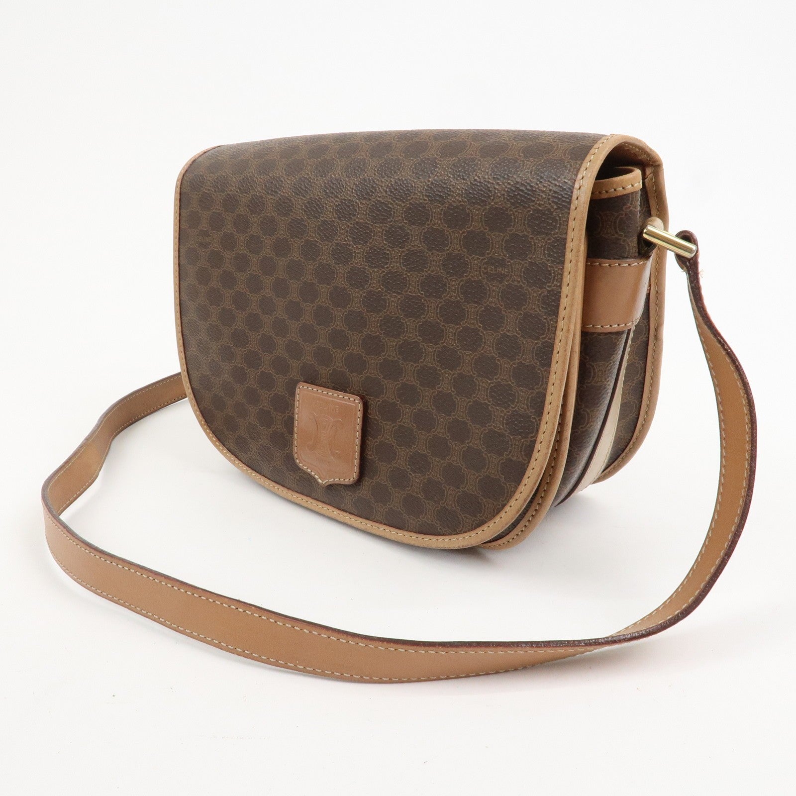 Celine Macadam Shoulder Bag - Brown, PVC