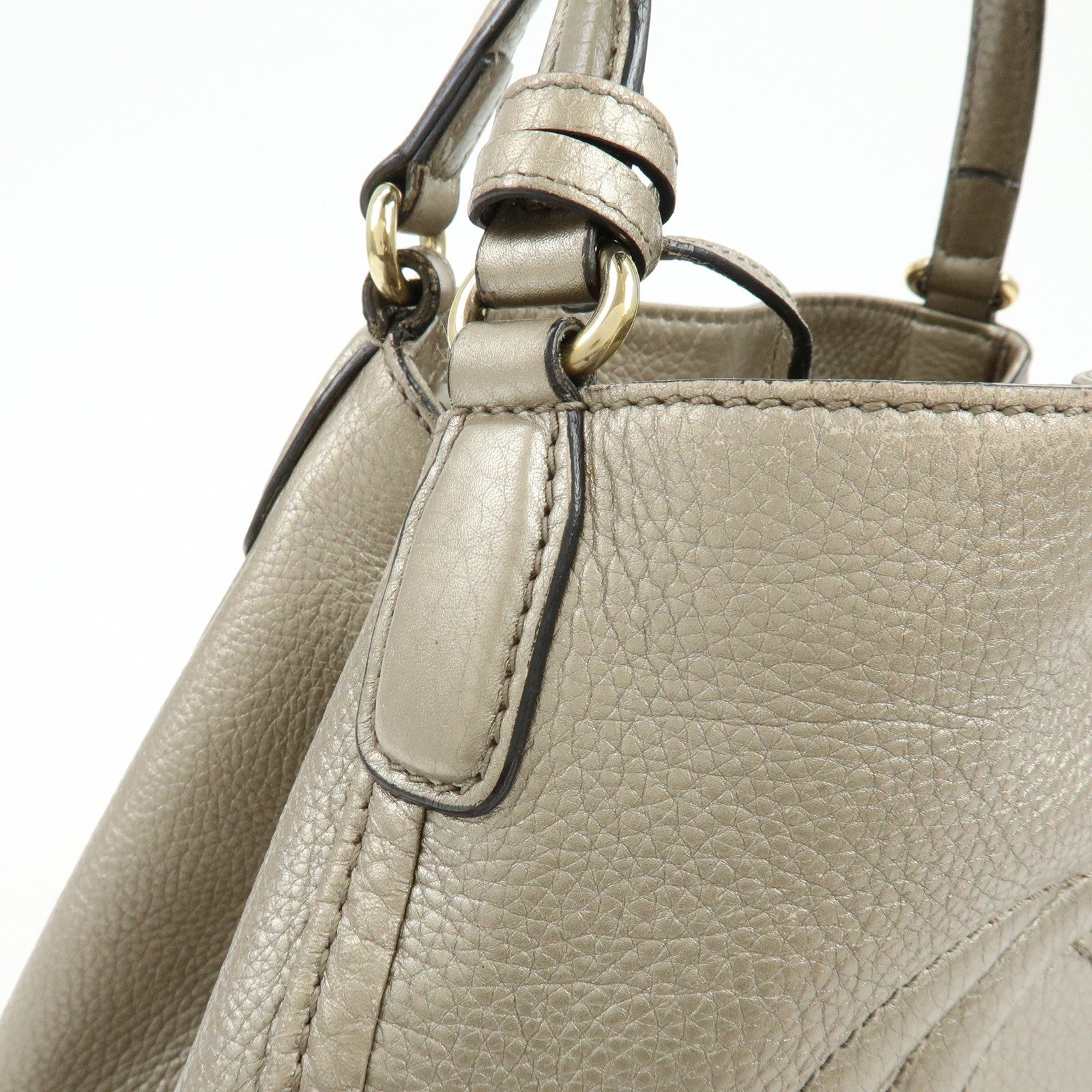 Gucci Soho Interlocking G 2Way Bag - Champaign Gold, Leather