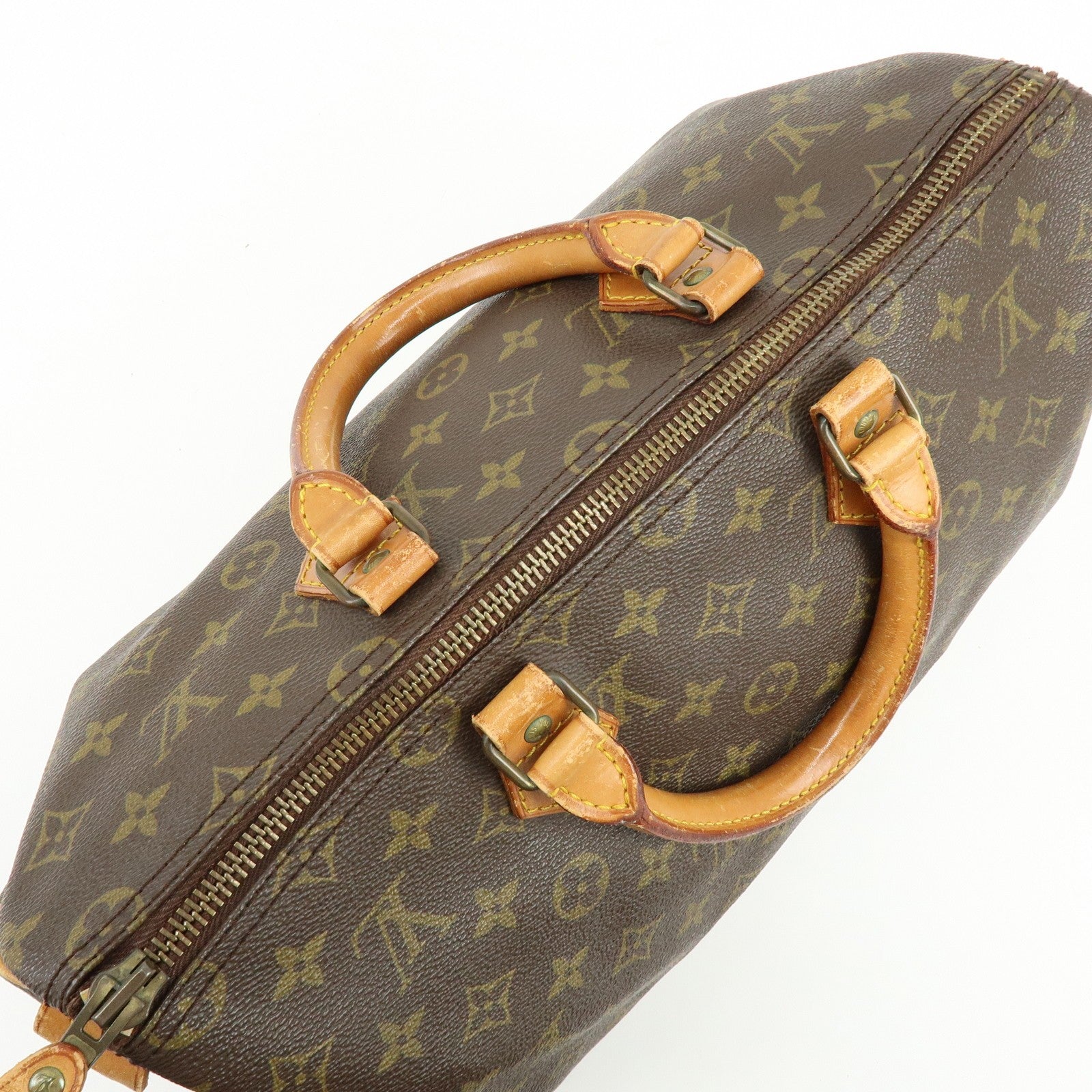 Louis Vuitton Speedy 35 Handbag - Brown, Monogram Canvas, Leather