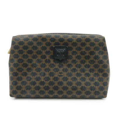 Celine Pouch - Dark Brown, Black, Leather, PVC