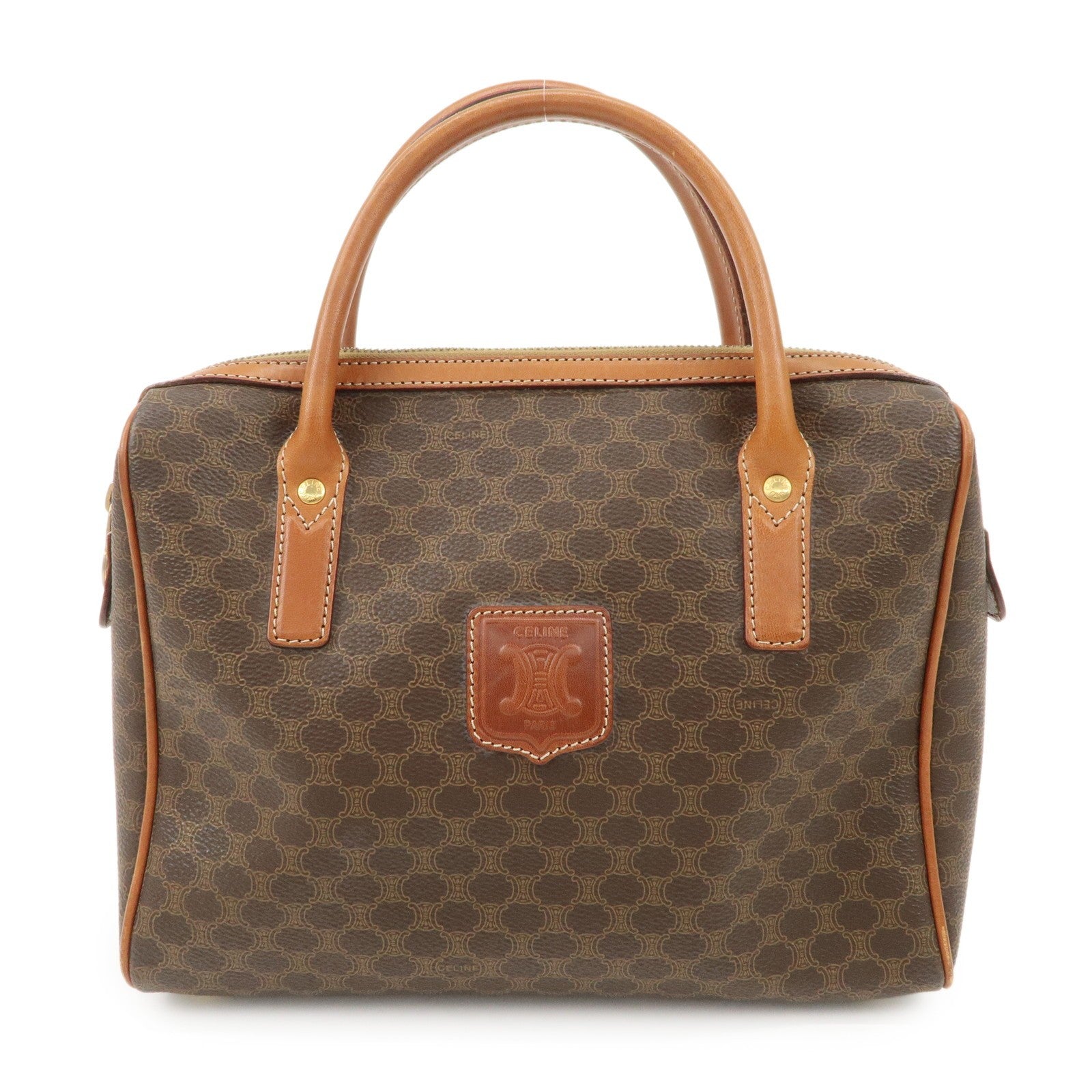 Celine Macadam Hand Bag - Brown, PVC Leather