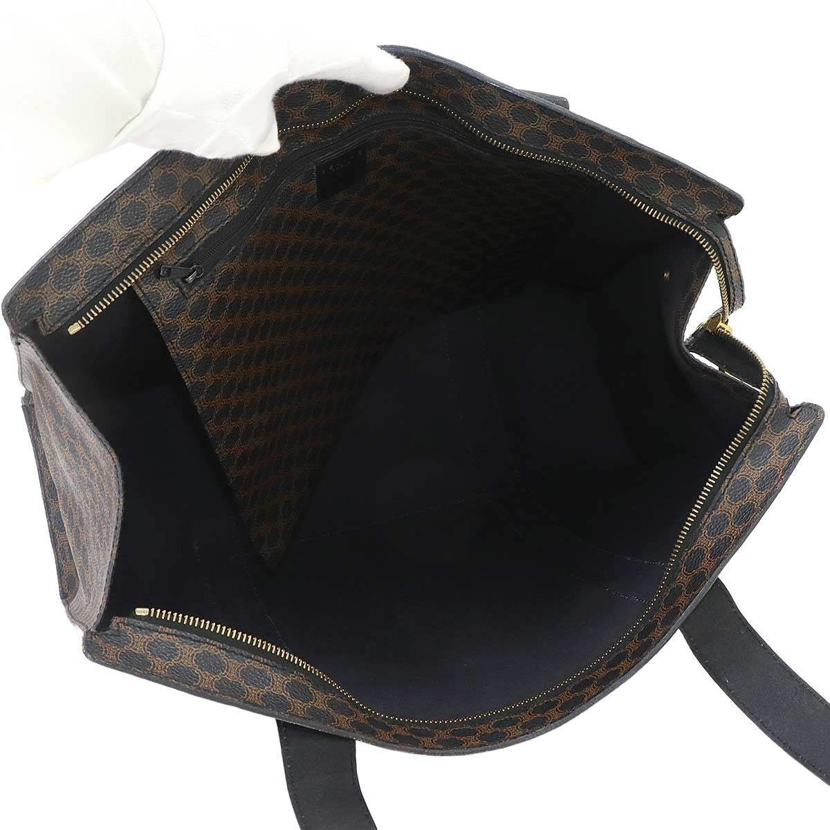 Celine Macadam Tote Bag - Black, Brown, PVC, Leather
