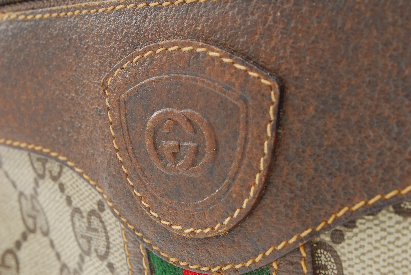 Gucci Sherry Line GG Vintage Shoulder Bag - Brown, PVC Leather