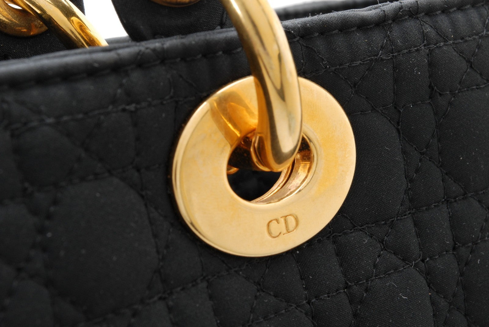 Christian Dior Lady Dior Handbag - Black, Nylon