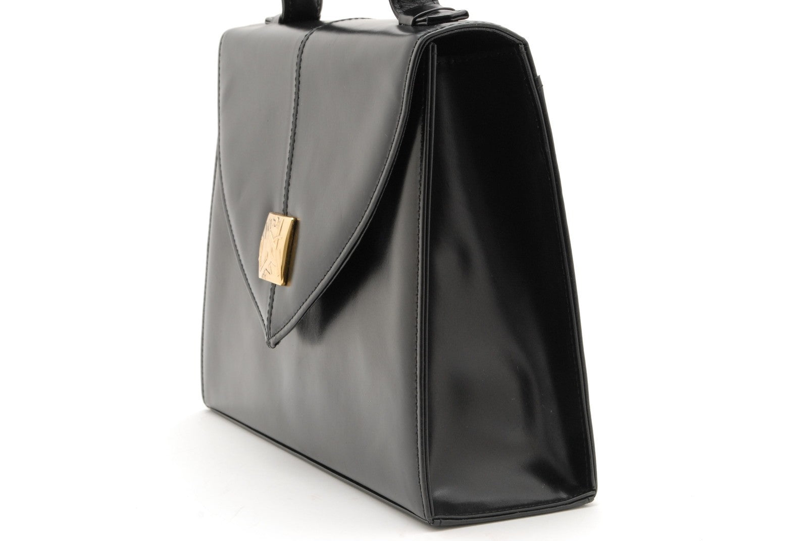 Saint Laurent Vintage Top Handle Handbag - Black, Leather