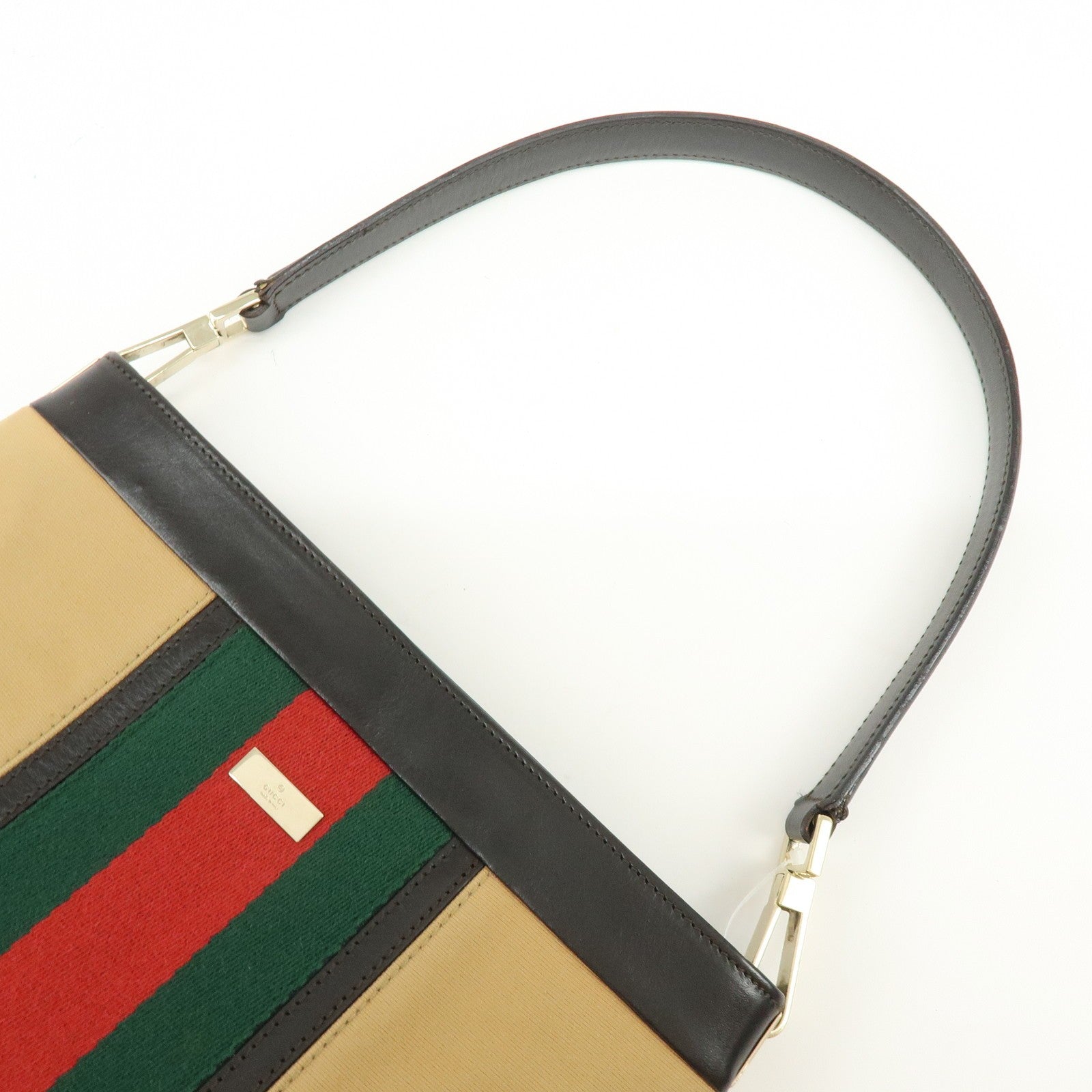Gucci Sherry Shoulder Bag - Beige, Brown, Canvas, Leather