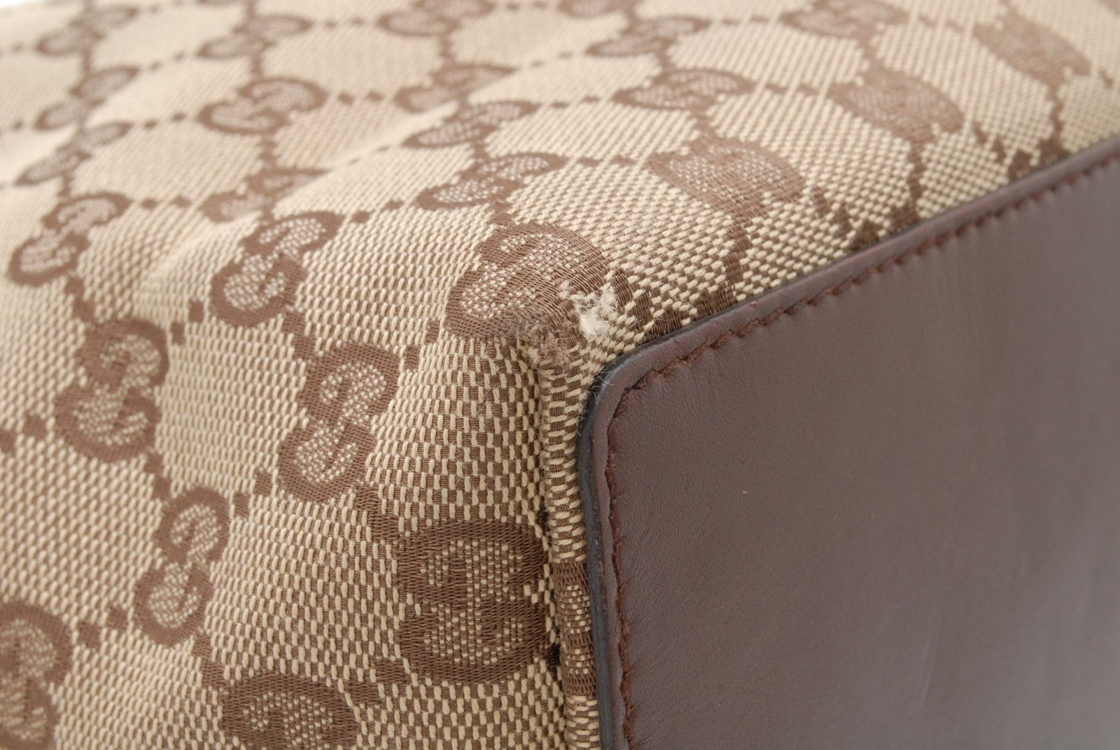 Gucci GG Tote Shoulder Bag - Beige Brown, Canvas Leather