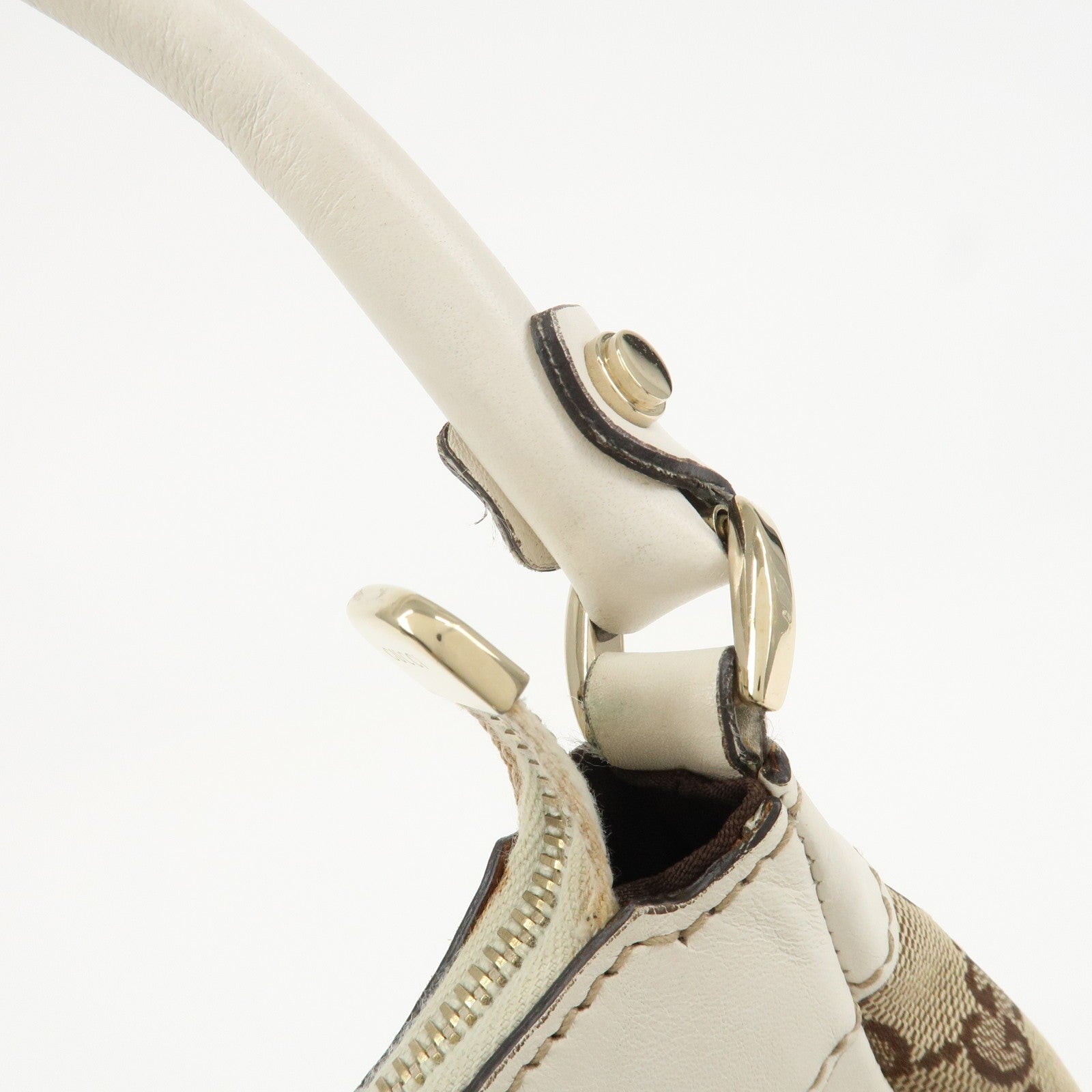 Gucci Abbey Shoulder Bag - Beige White, GG Canvas Leather