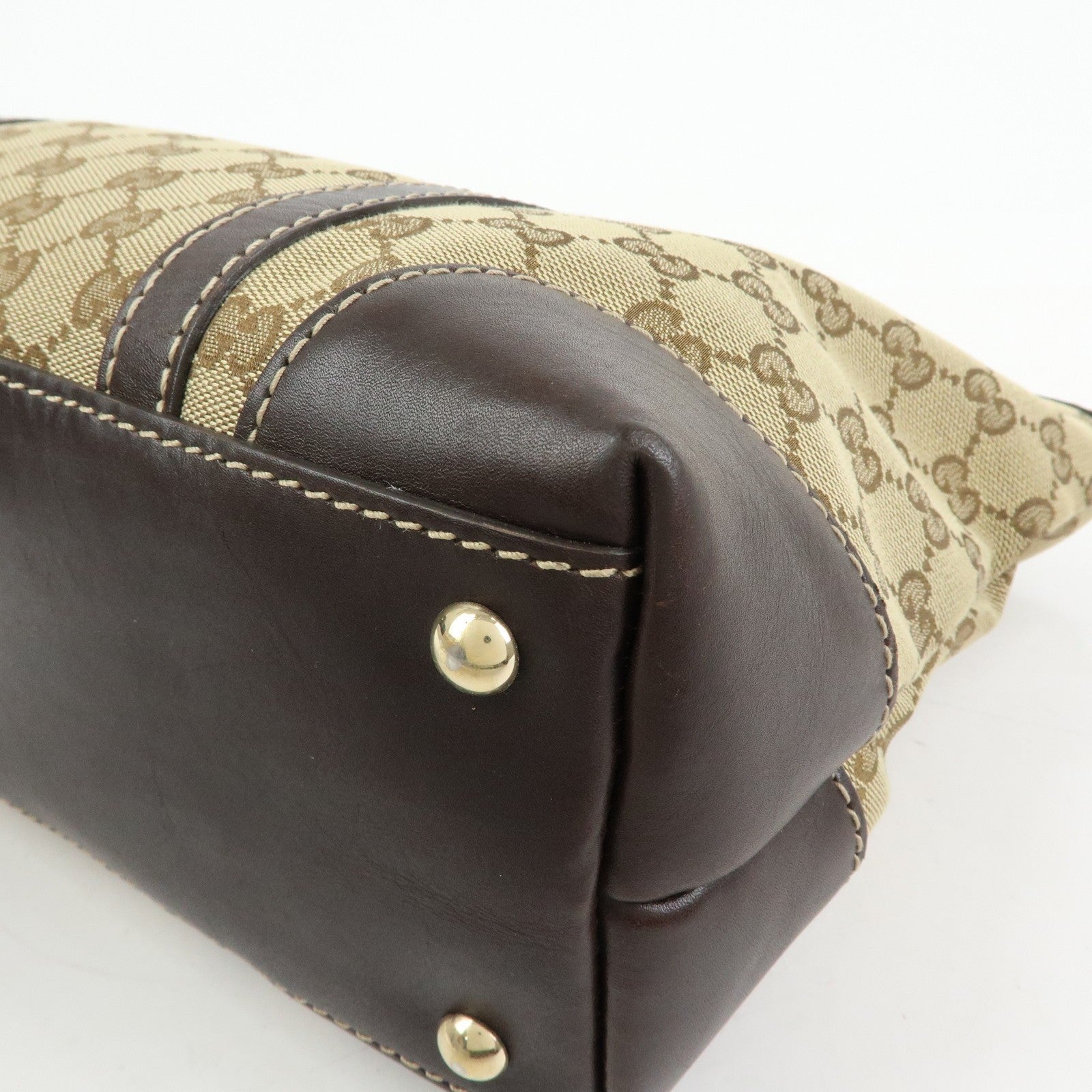 GUCCI Interlocking G Lovely Heart Canvas Tote Bag Beige