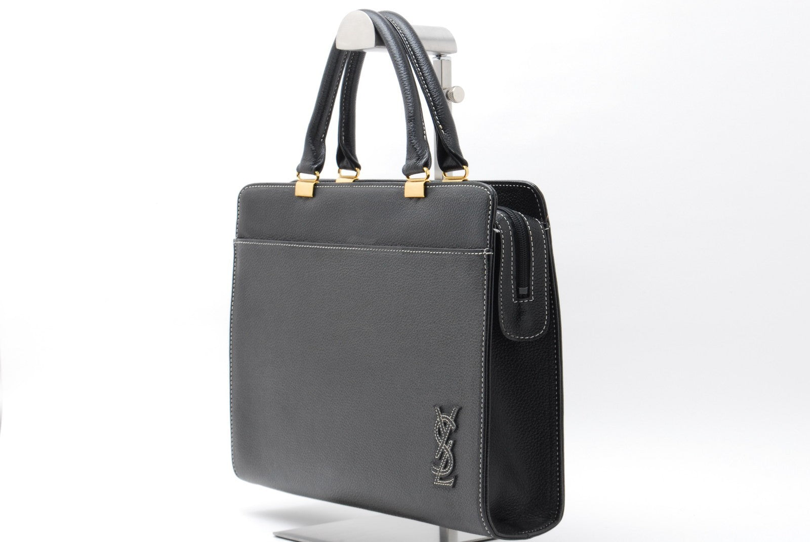 Saint Laurent Yves Hand Tote Bag - Black, Leather