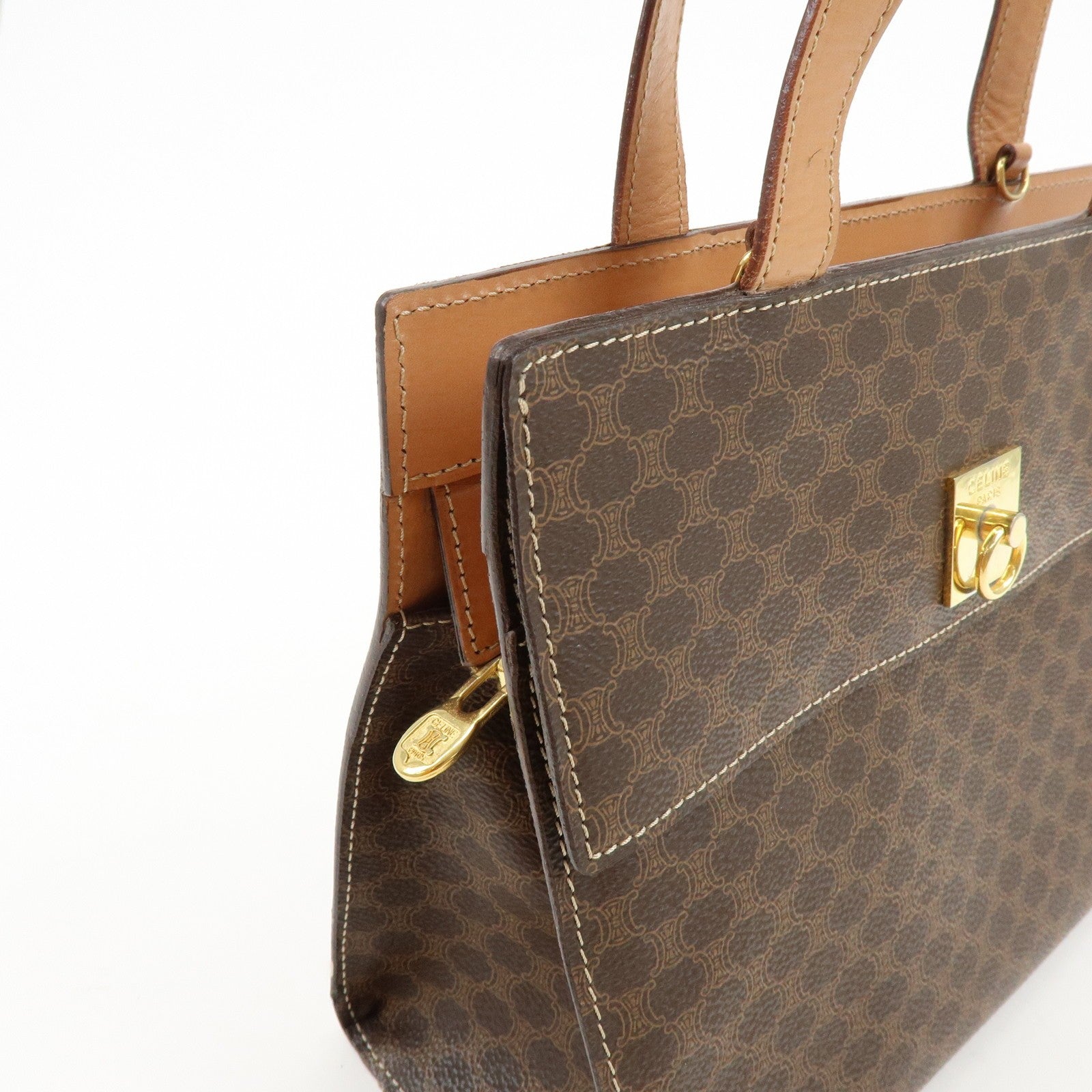 Celine Macadam 2Way Bag - Brown, PVC Leather