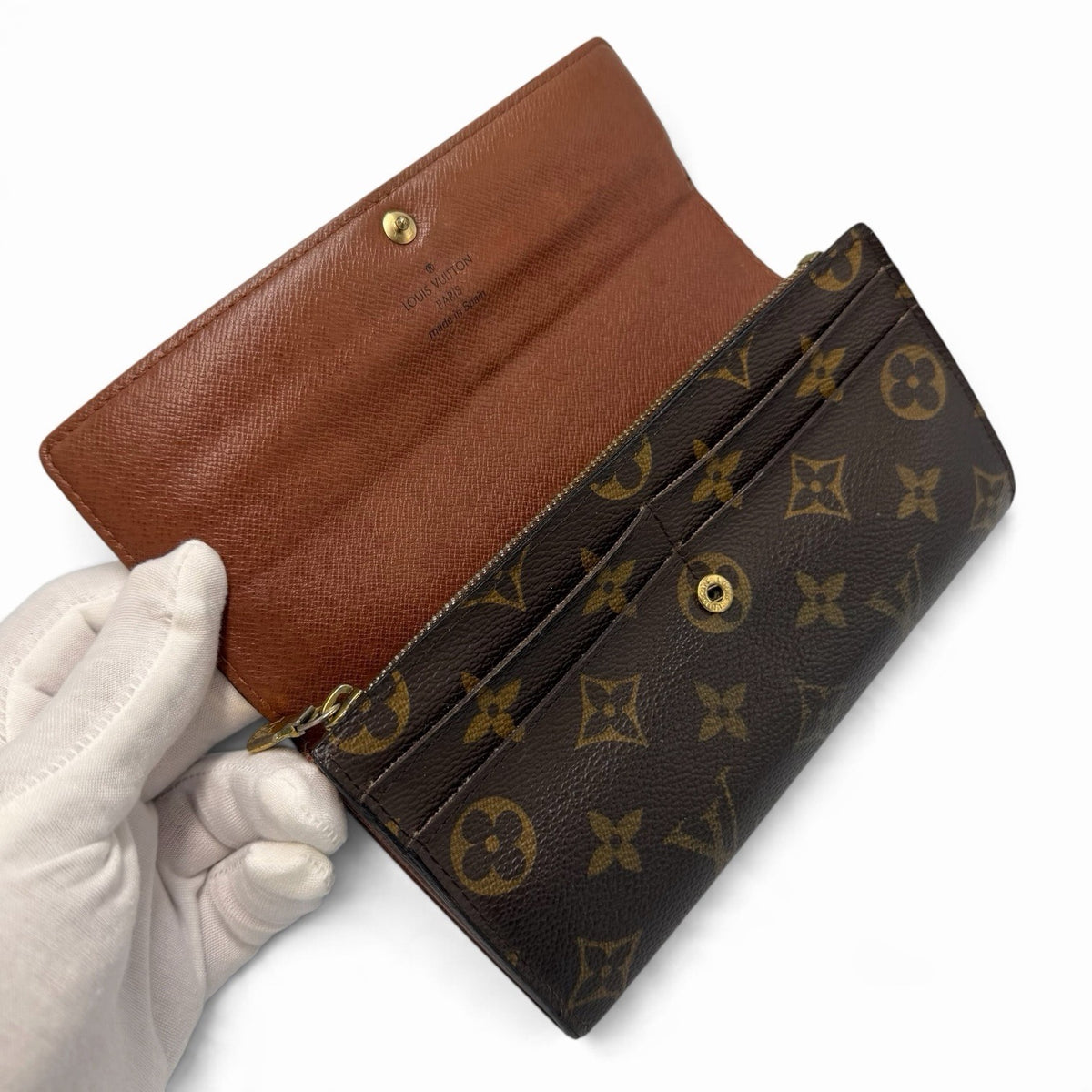 Louis Vuitton Portefeuille Sarah Wallet - Brown, Leather