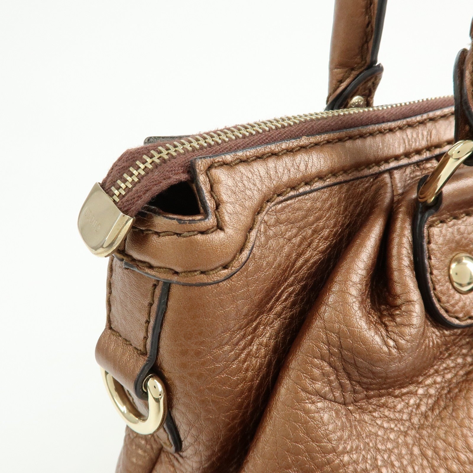 GUCCI Sukey Interlocking G Leather 2Way Bag Shoulder Bag