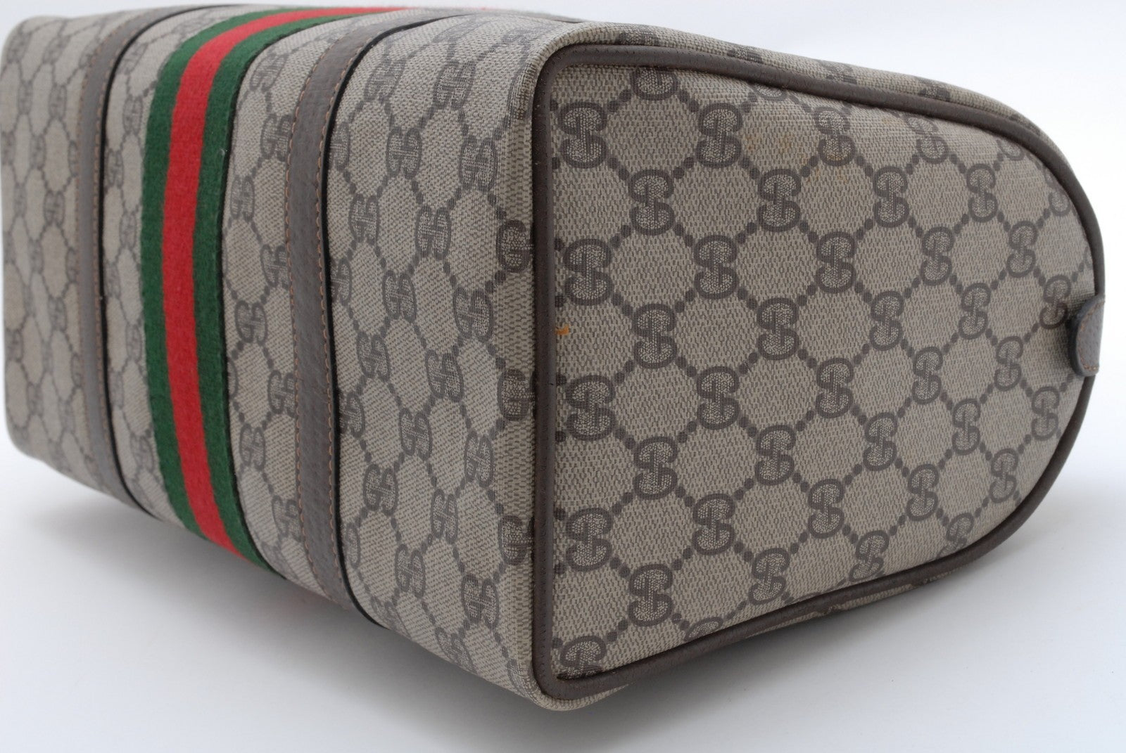 Gucci Guuci GG Supreme Boston Bag - Beige Brown, PVC Leather
