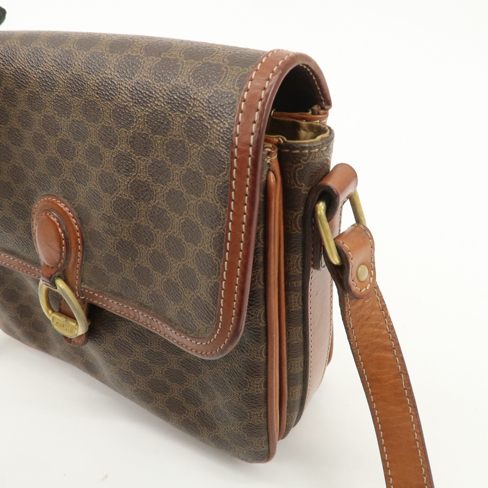 Celine Macadam Shoulder Bag - Brown, PVC