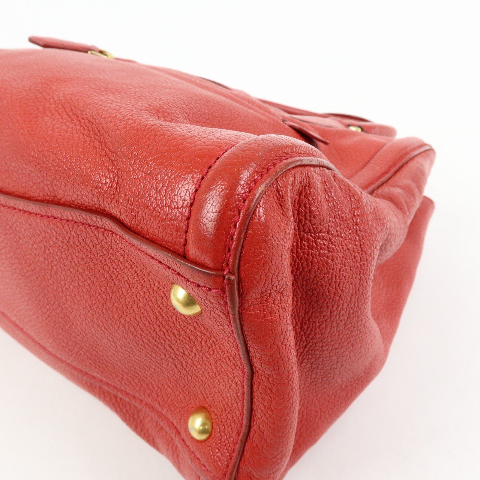 Miu Miu Madras 2Way Handbag - Red, Leather