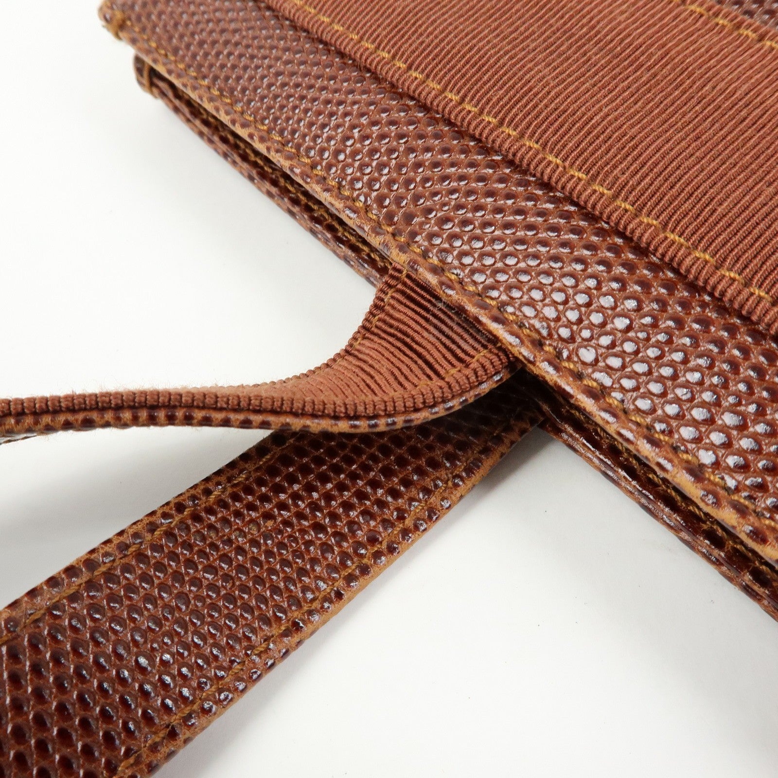 Ferragamo Vara Tote Bag - Brown, Embossed Leather