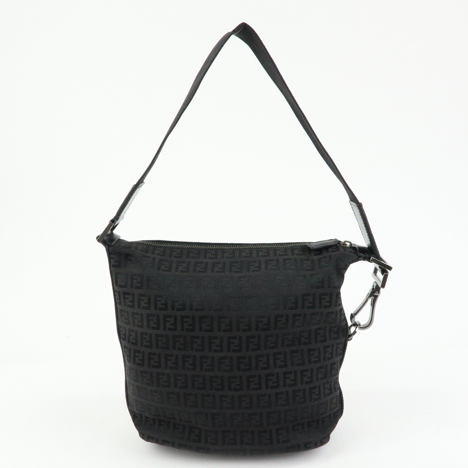 Fendi Shoulder Bag - Black, Canvas, Leather