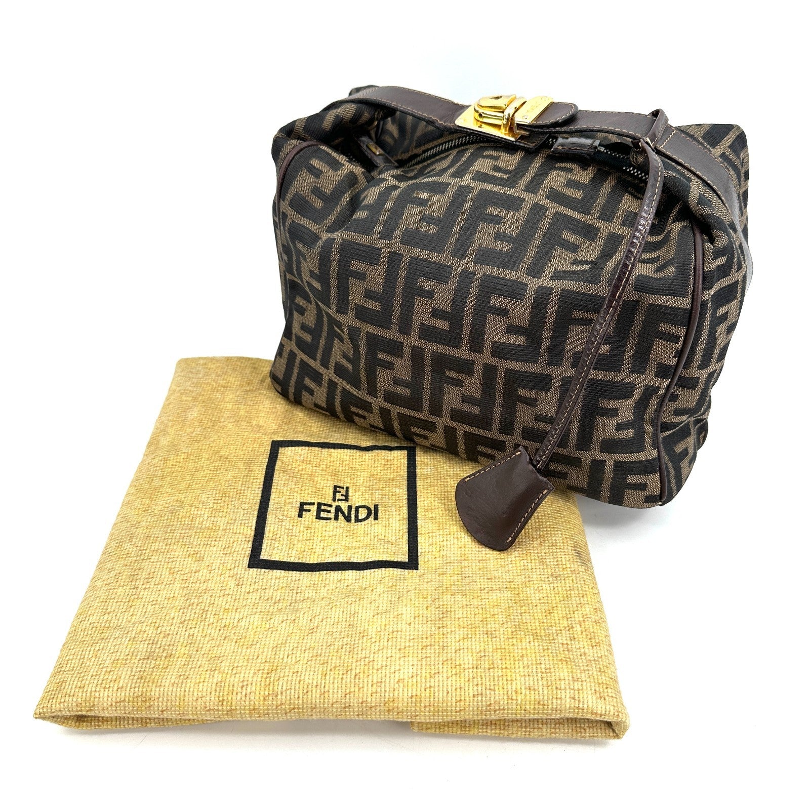 Fendi Vanity Hand Tote Bag - Brown, Canvas and Leather