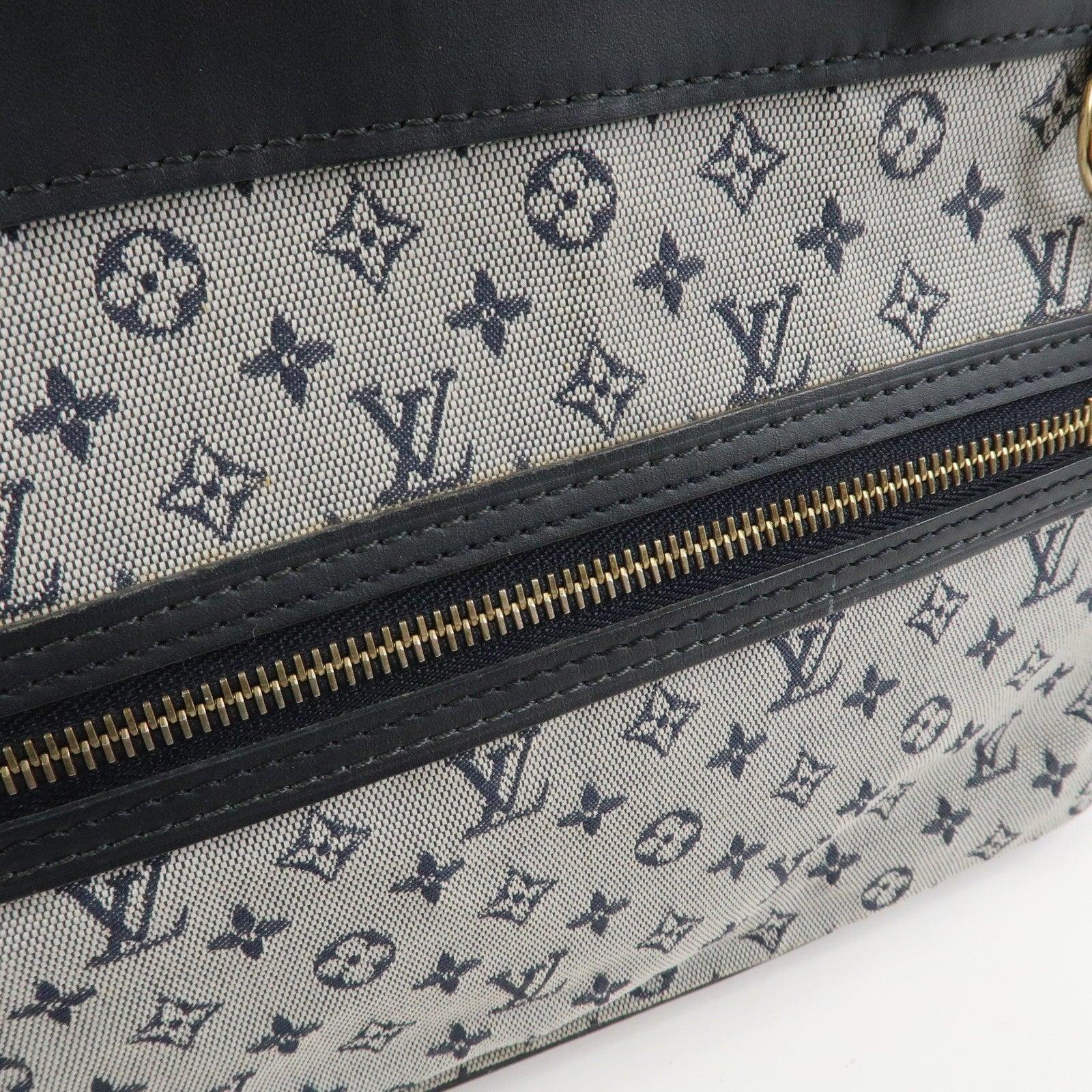 Louis Vuitton Monogram Mini Lin Lucille PM Hand Bag - Blue, Monogram Mini Canvas