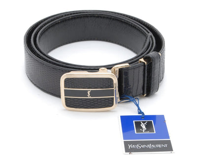 Saint Laurent Vintage YSL Belt - Black, Leather