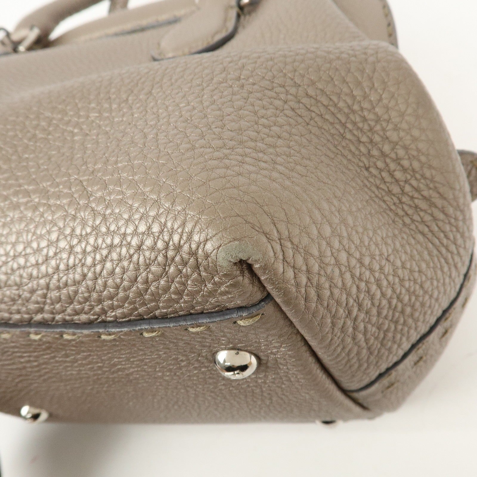 Fendi Hand Bag - Greige, Leather