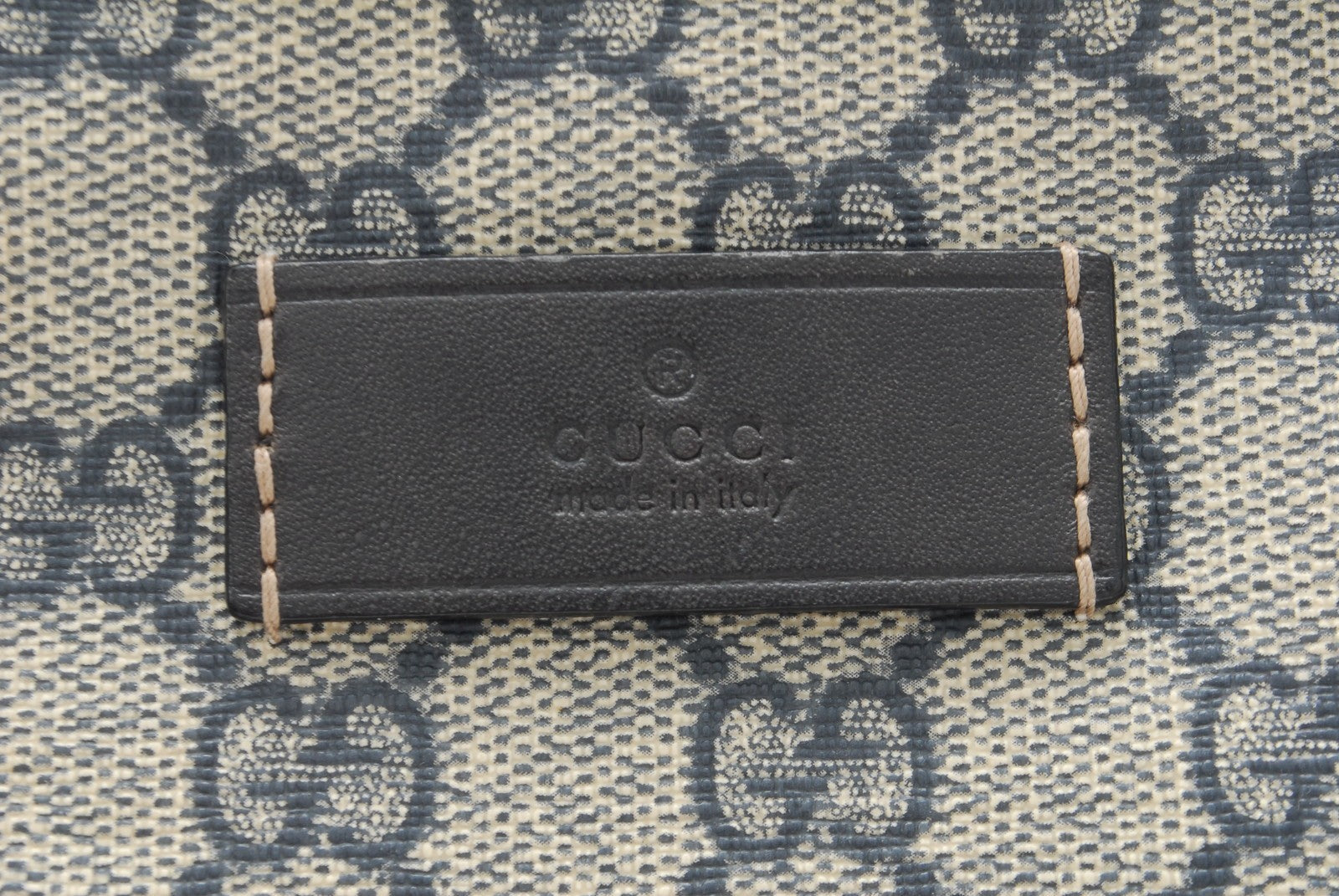 Gucci GG Tote Shoulder Hand Bag - Navy, PVC Leather