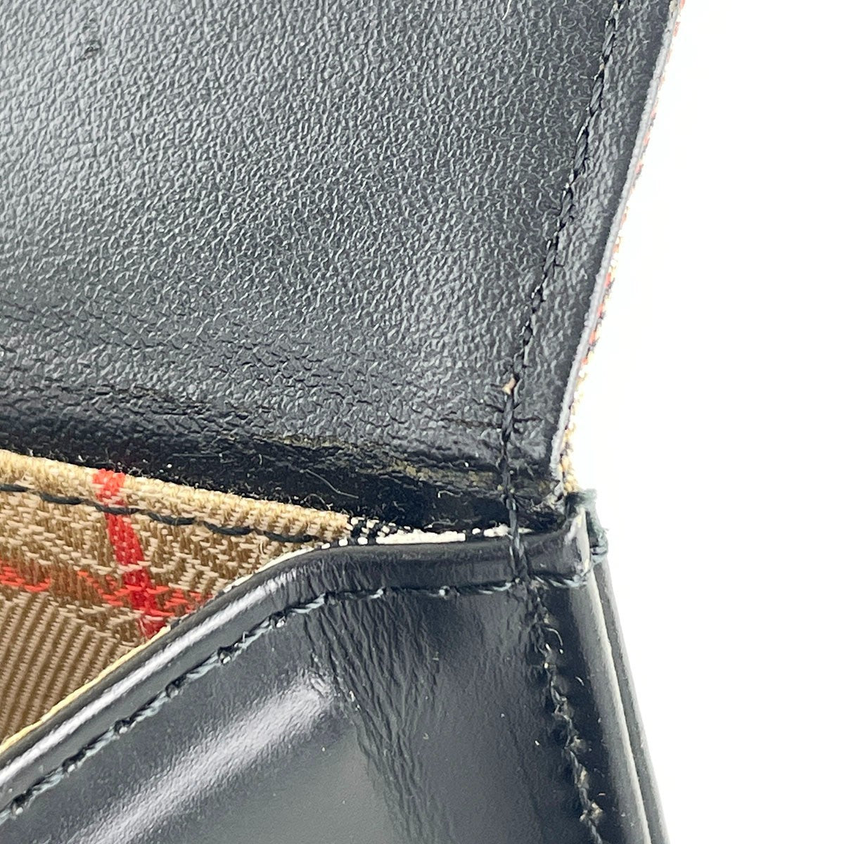 Burberry London Leather Fabric Handbag - Black, Leather