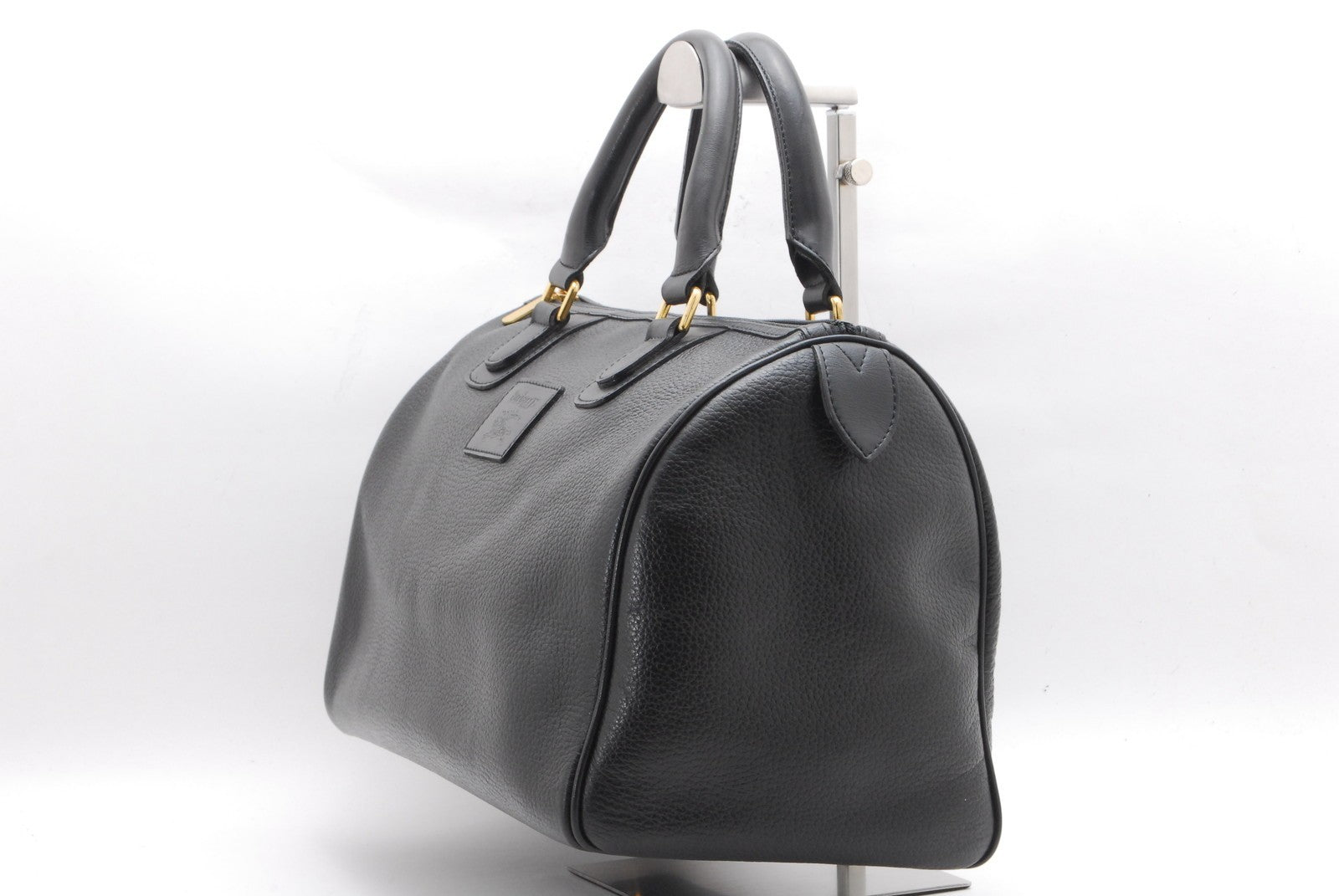 Burberry Nova Check Horse Handbag - Black, Leather