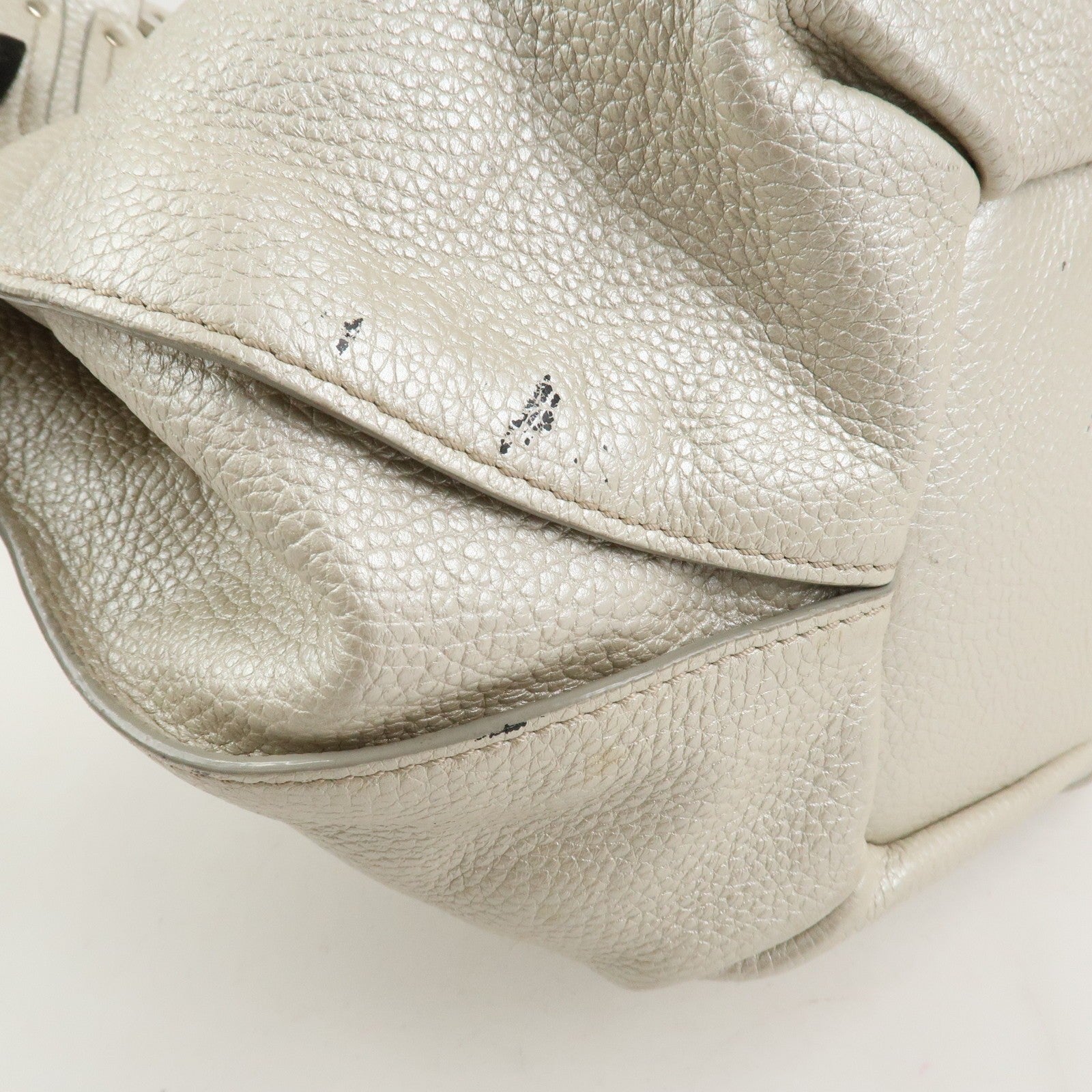 Celine Shoulder Bag Tote Bag - Silver, Leather