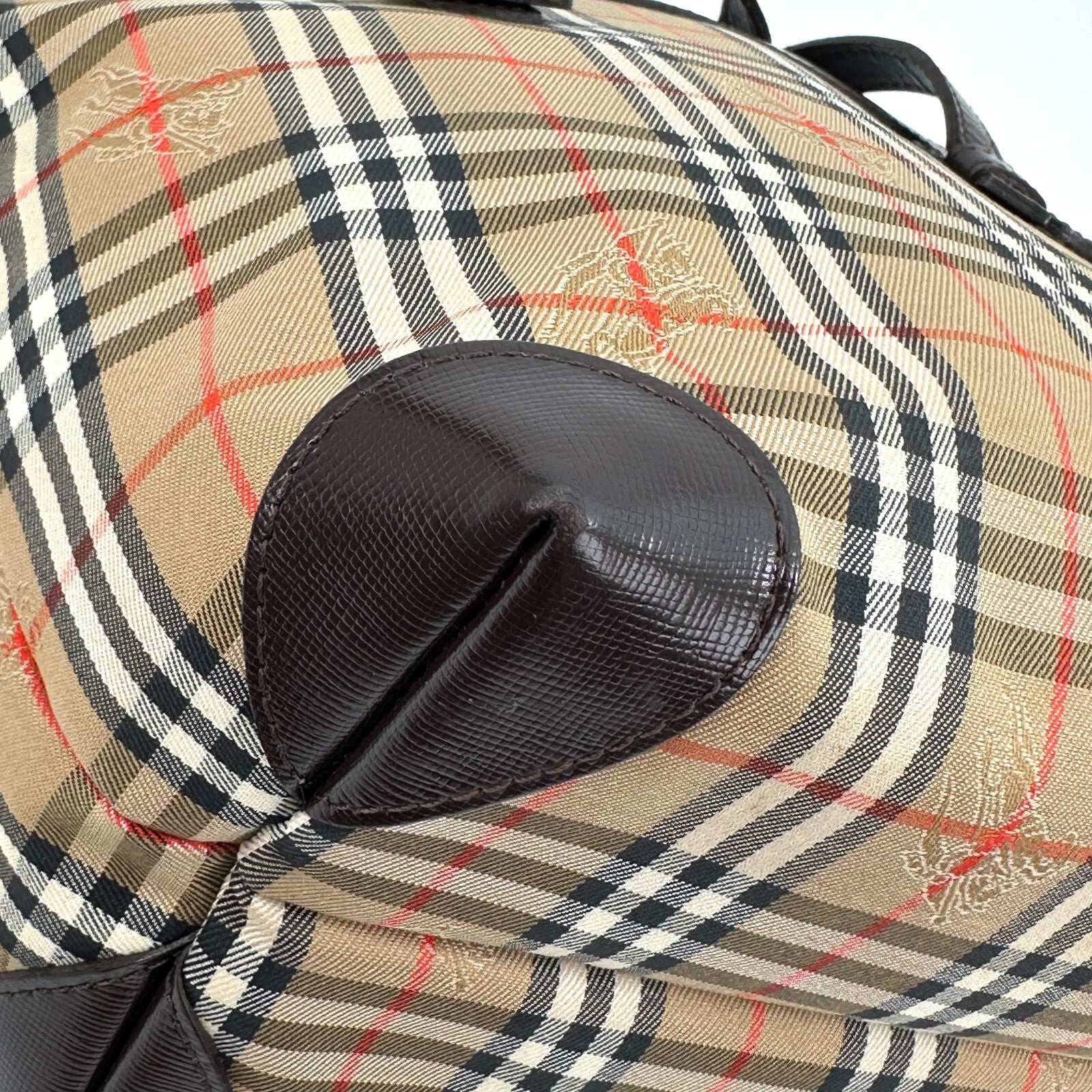 Burberry Nova Check Tote Bag - Brown, Canvas, Leather