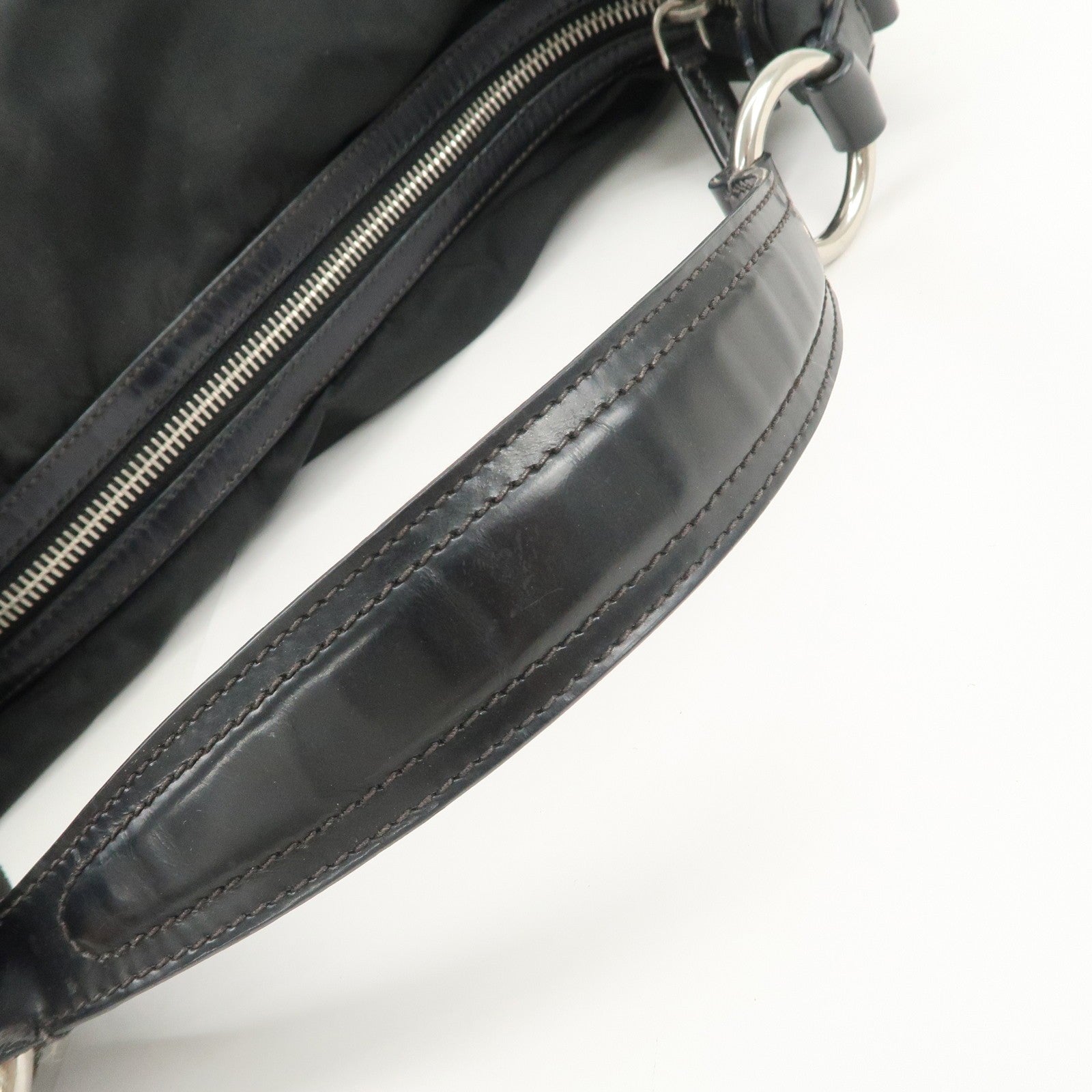 Prada Shoulder Bag - Black, Nylon, Leather