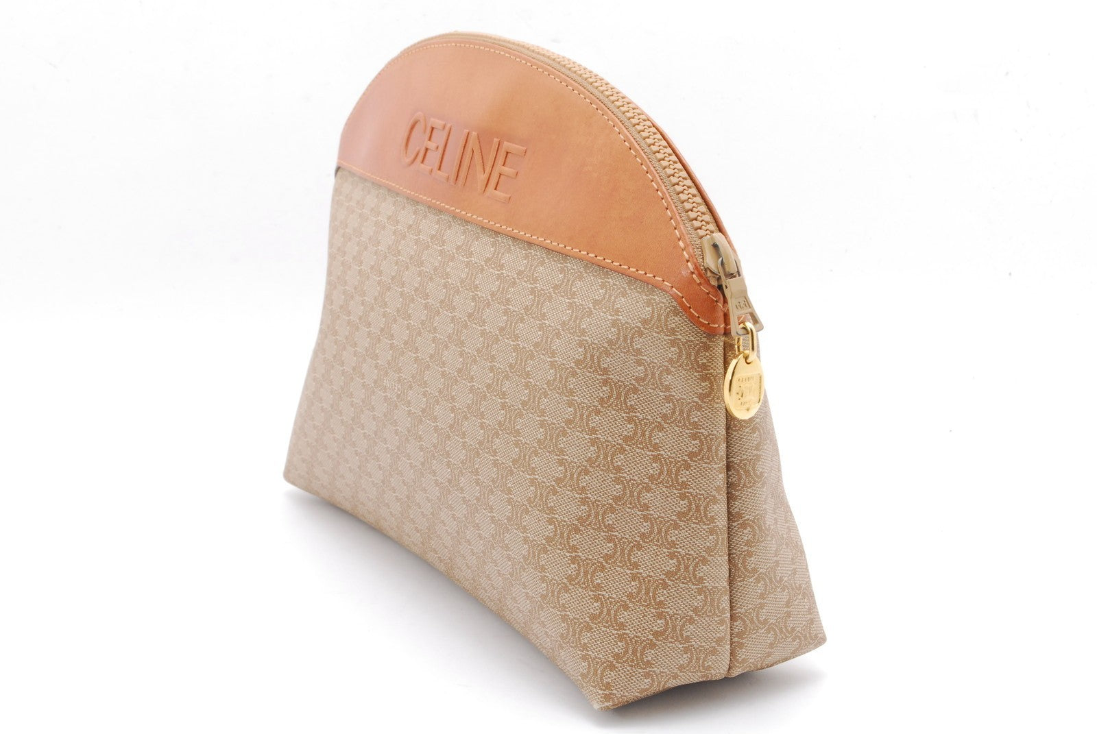 Celine C Charm Clutch Bag - Beige Brown, PVC