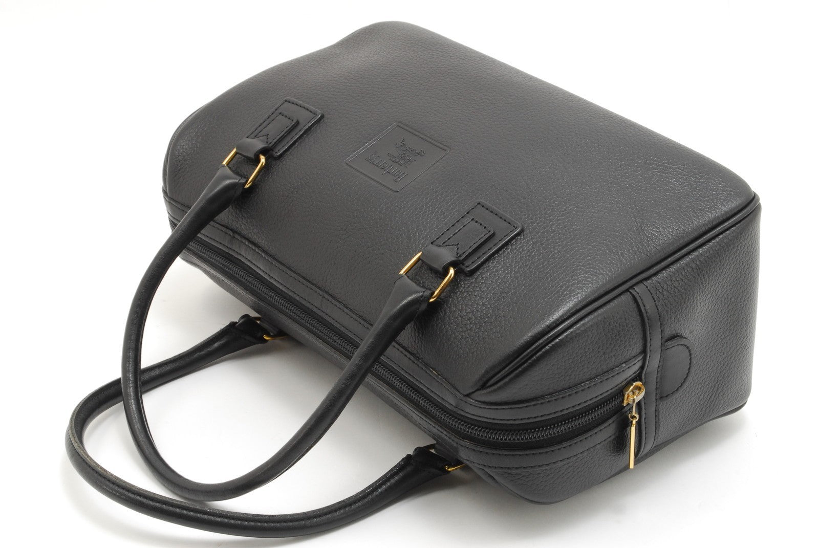 Burberry Nova Check Hand Boston Bag - Black, Leather