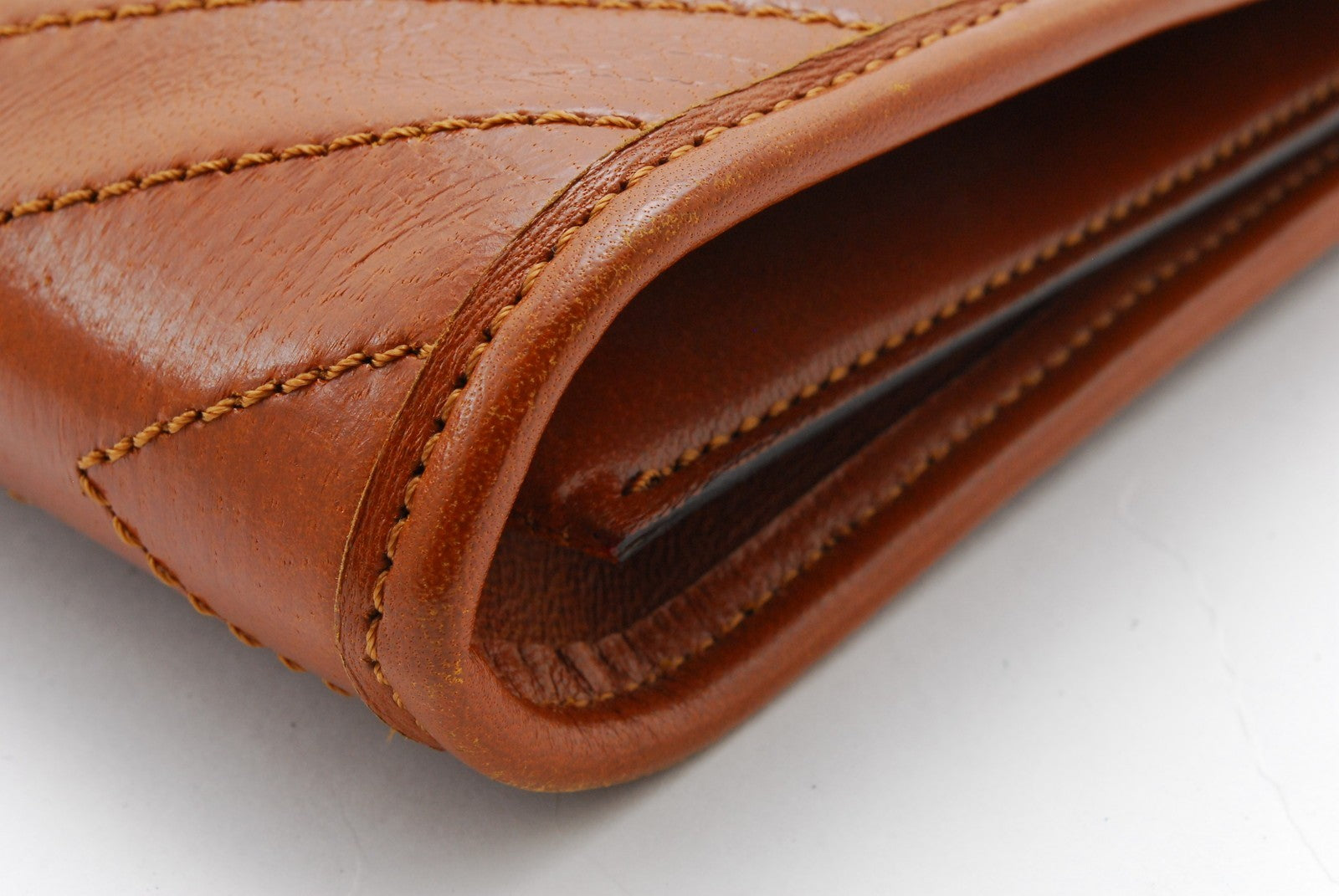 Saint Laurent Yves Saint Laurent Clutch Bag - Brown, Leather