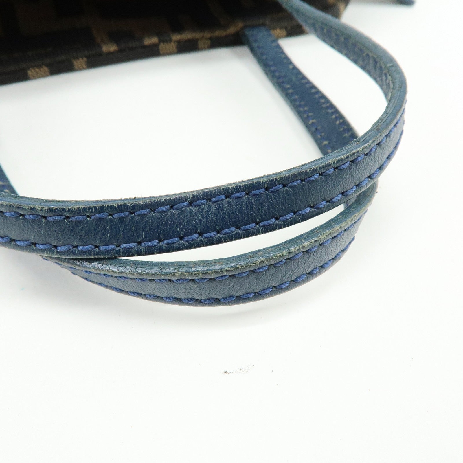 Fendi Hand Bag - Brown, Black, Navy, Canvas, Leather