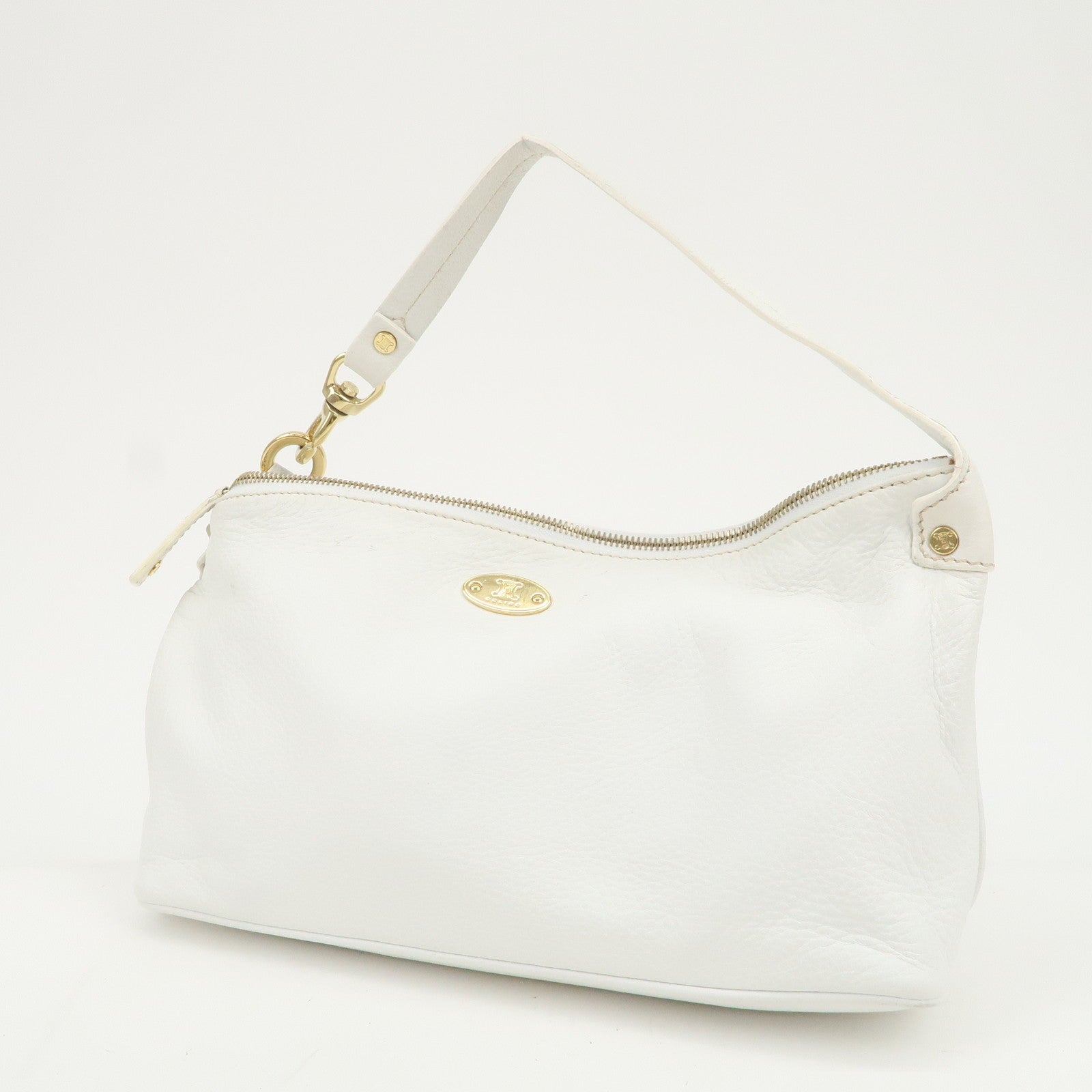 Celine Macadam Shoulder Bag - White, Leather