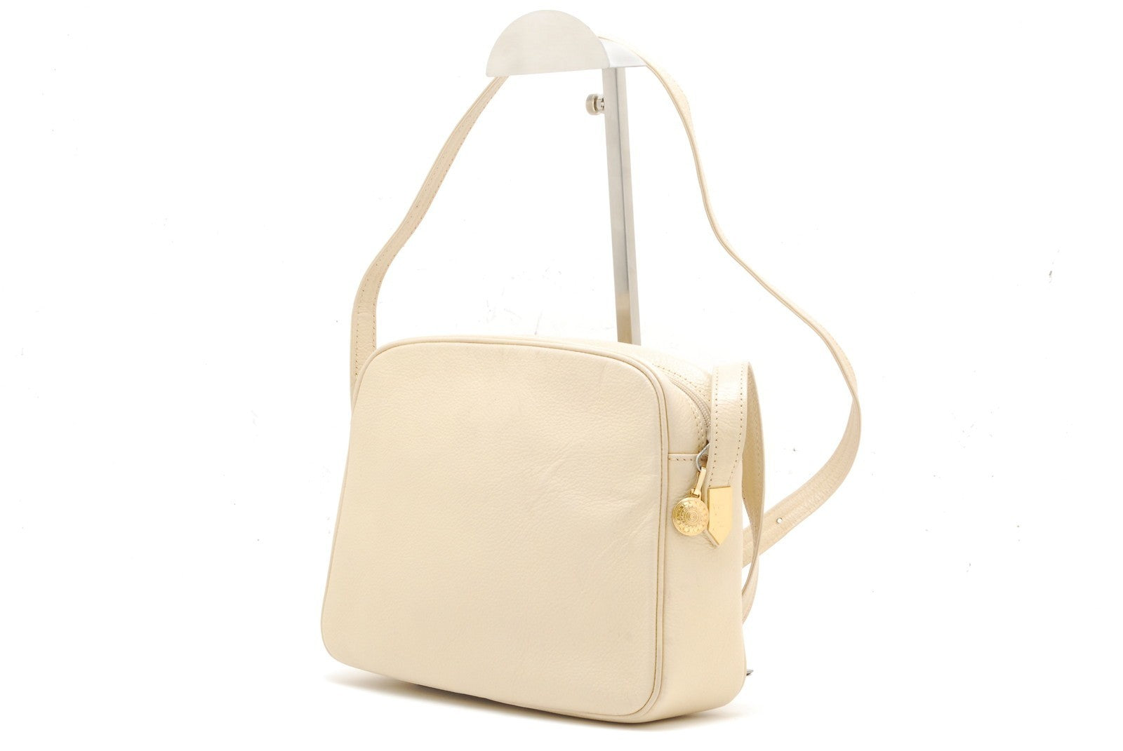 Saint Laurent Yves Shoulder Tote Stitch Bag - Ivory, Leather