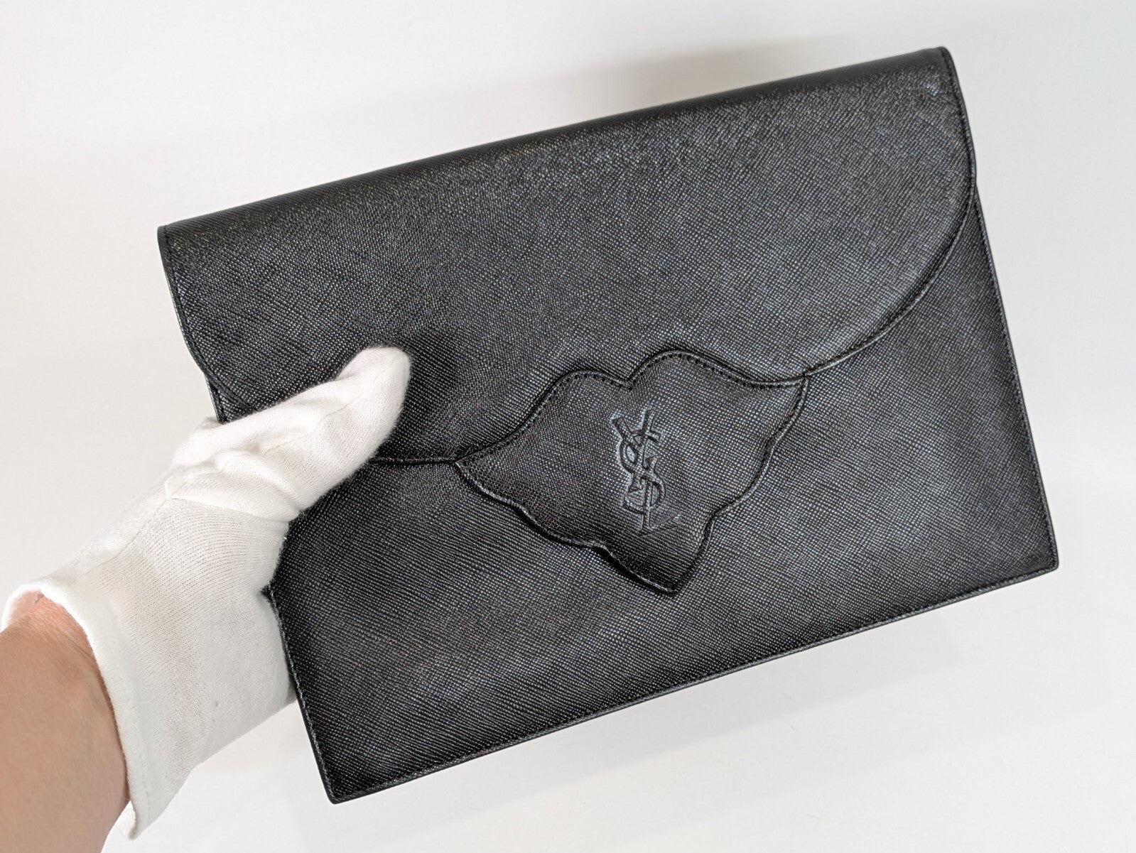Saint Laurent Clutch Bag - Black, Leather Calfskin