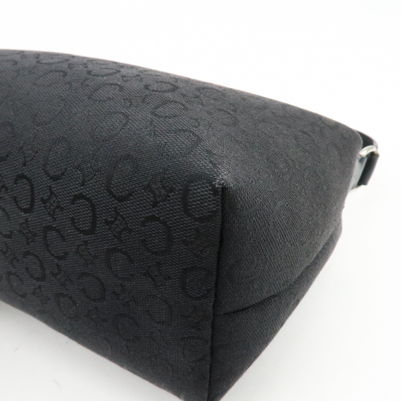 Celine C Macadam Hand Bag - Black, Canvas, Leather