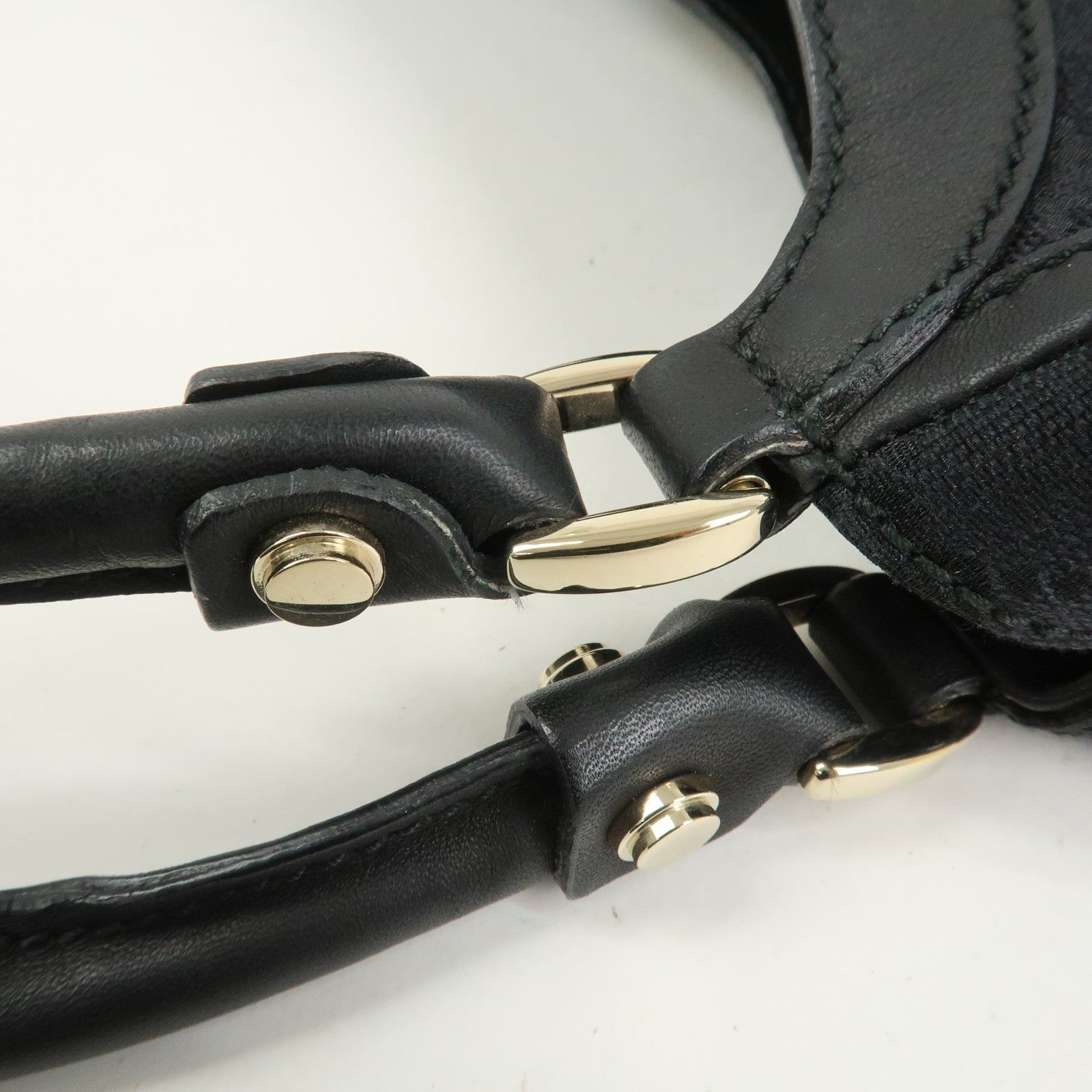 Gucci Abbey Shoulder Bag - Black, GG Canvas, Leather