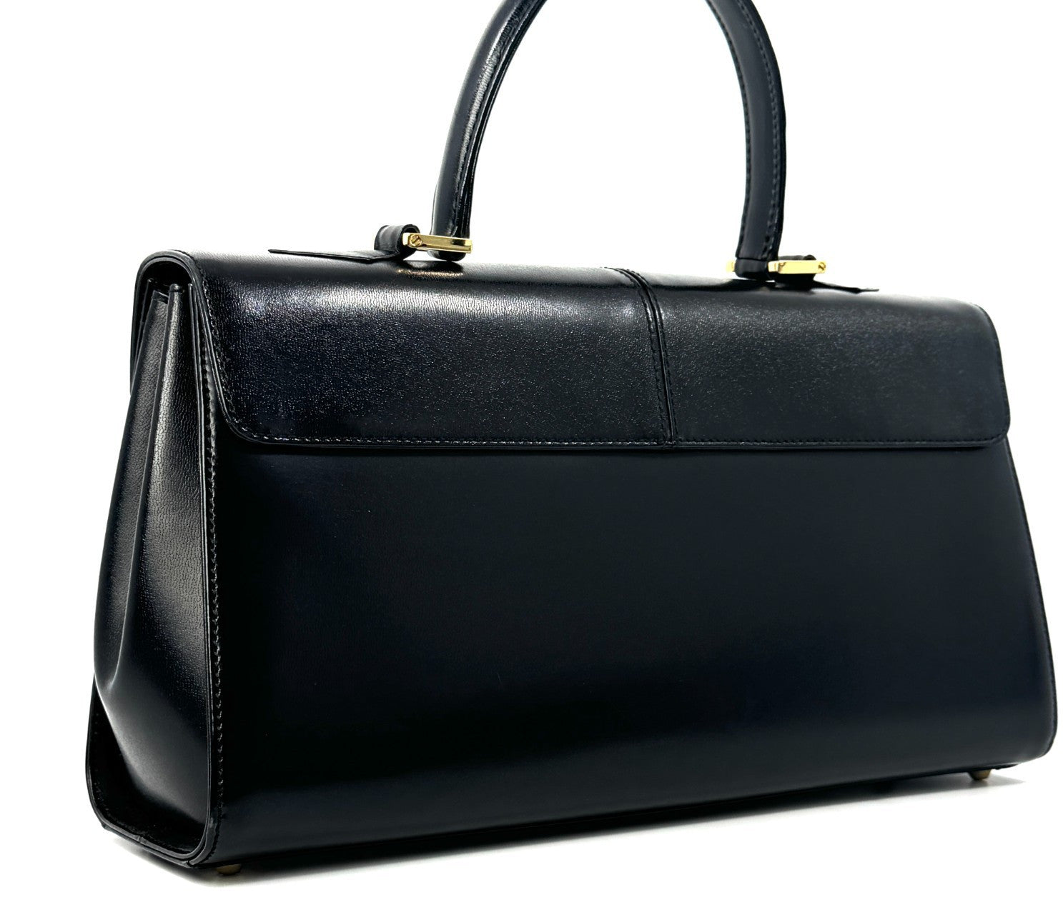 Saint Laurent Yves Leather Tote Hand Bag - Black, Leather