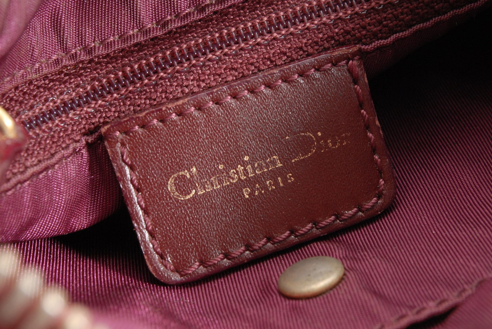 Christian Dior Trotter Handbag - Bordeaux, Canvas and Leather