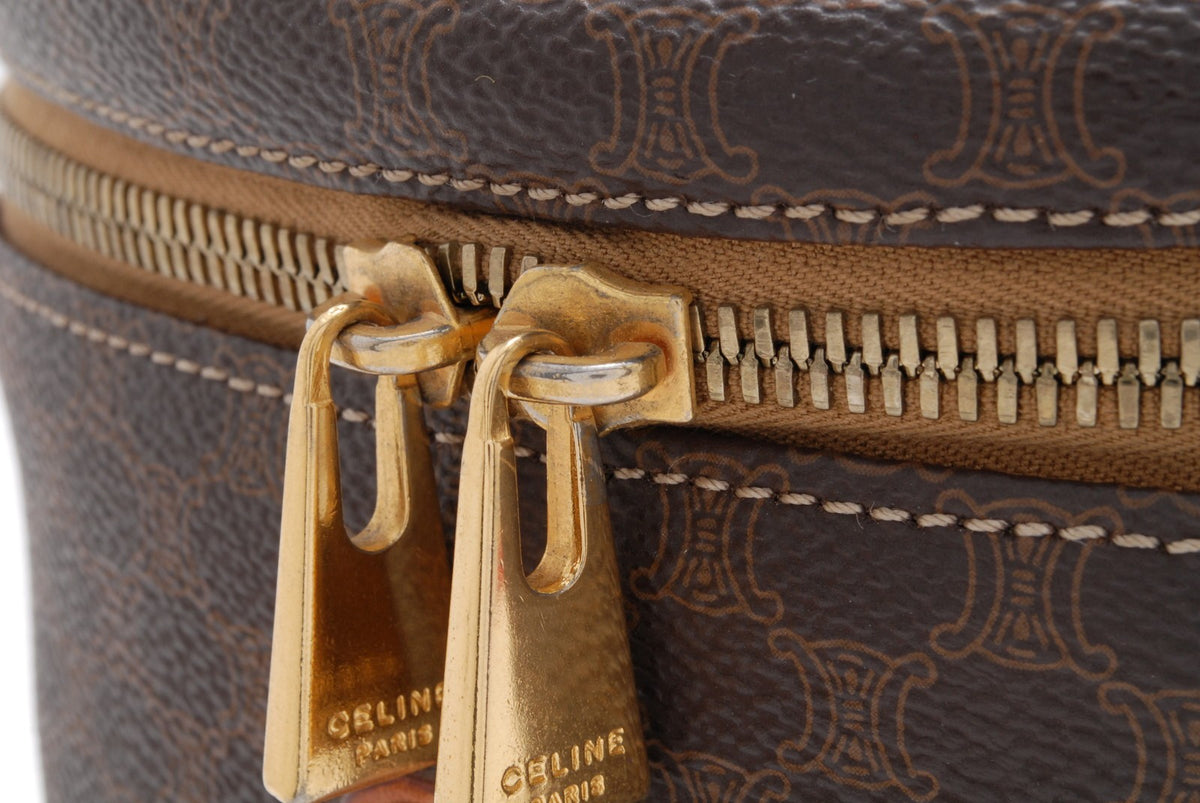 Celine Pouch Bag - Brown, PVC