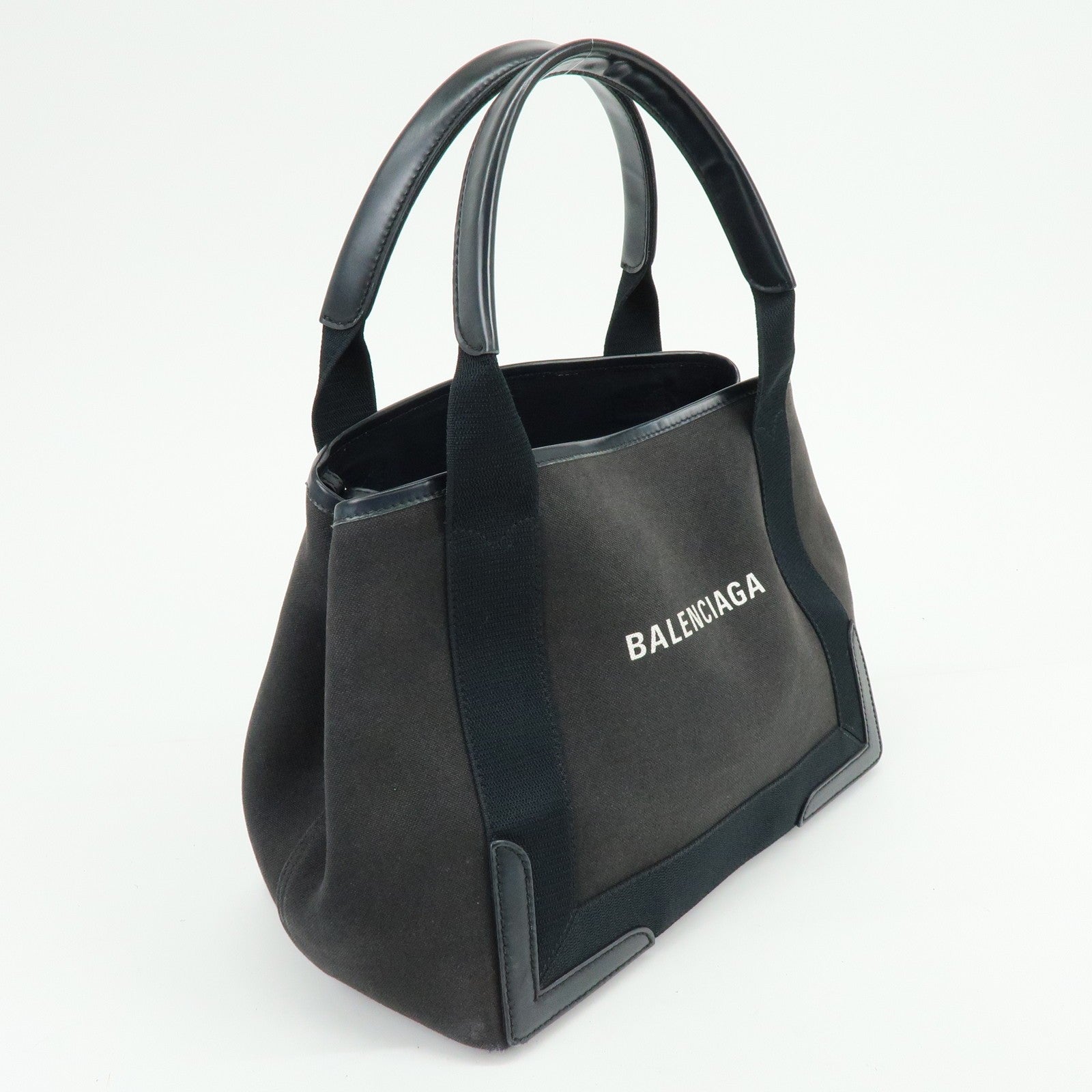 Balenciaga Tote Bag - Black, Canvas, Leather- מגיע עם הארנק