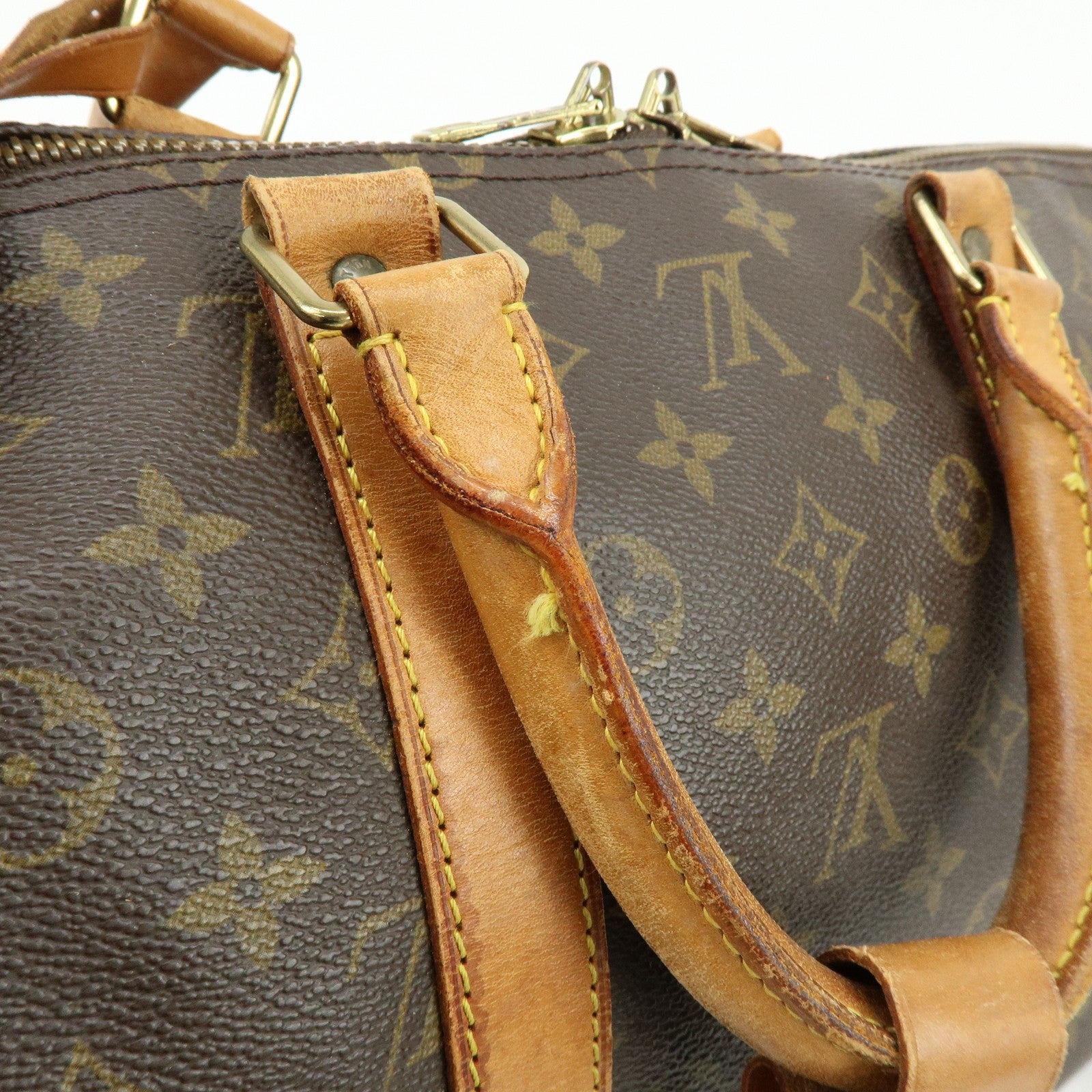 Louis Vuitton Monogram Keep All Bandouliere 55 Boston Bag - Brown, Canvas