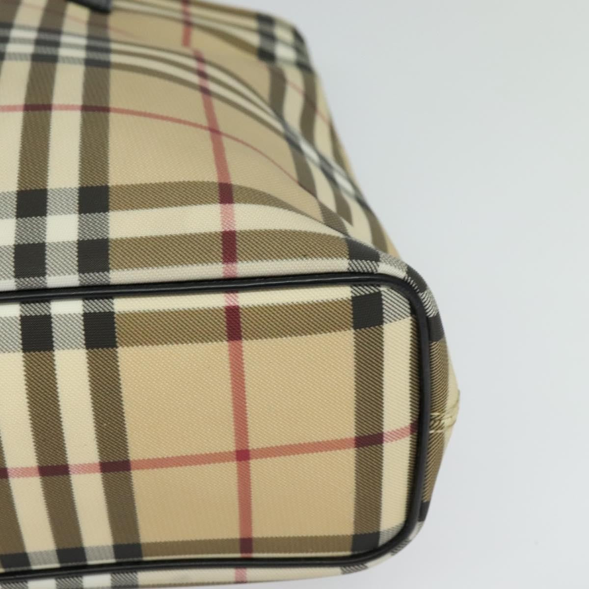 Burberry Nova Check Handbag - Beige/Silver, PVC Leather