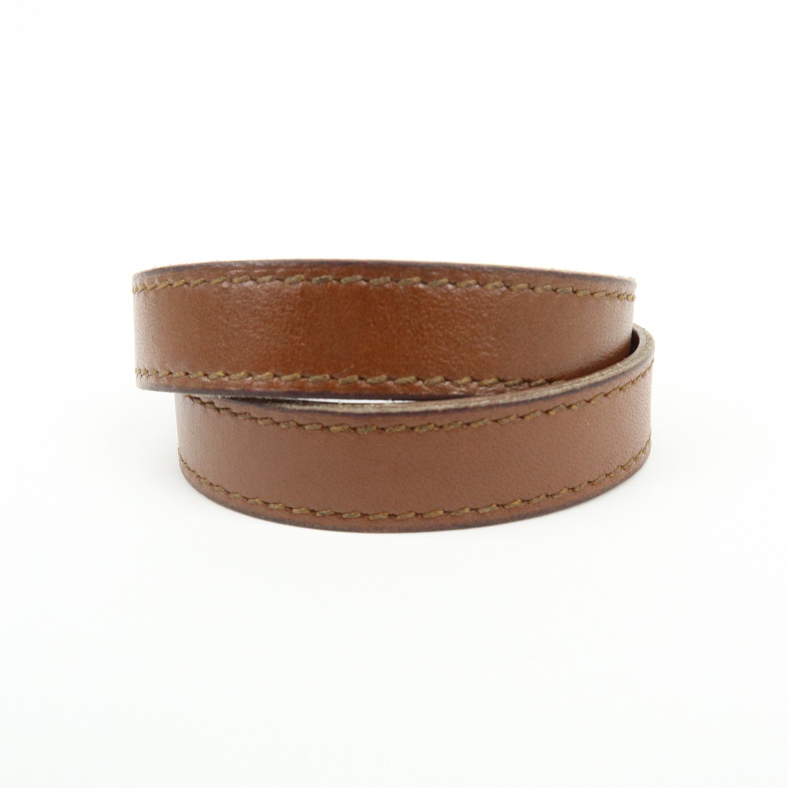 Hermès Kelly Double Tour Bracelet - Brown, Silver, Leather