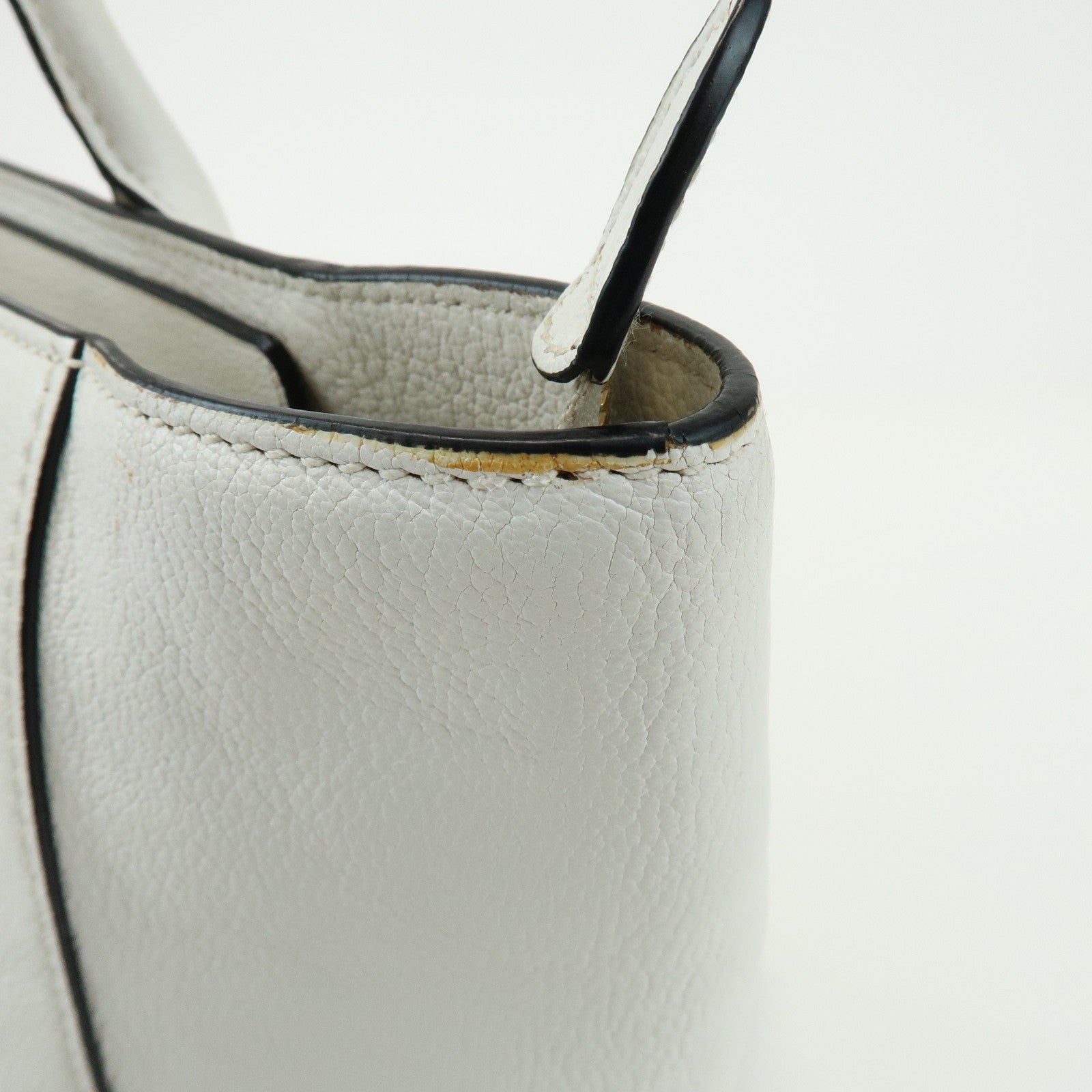 Miu Miu Madras 2Way Hand Bag - White, Leather