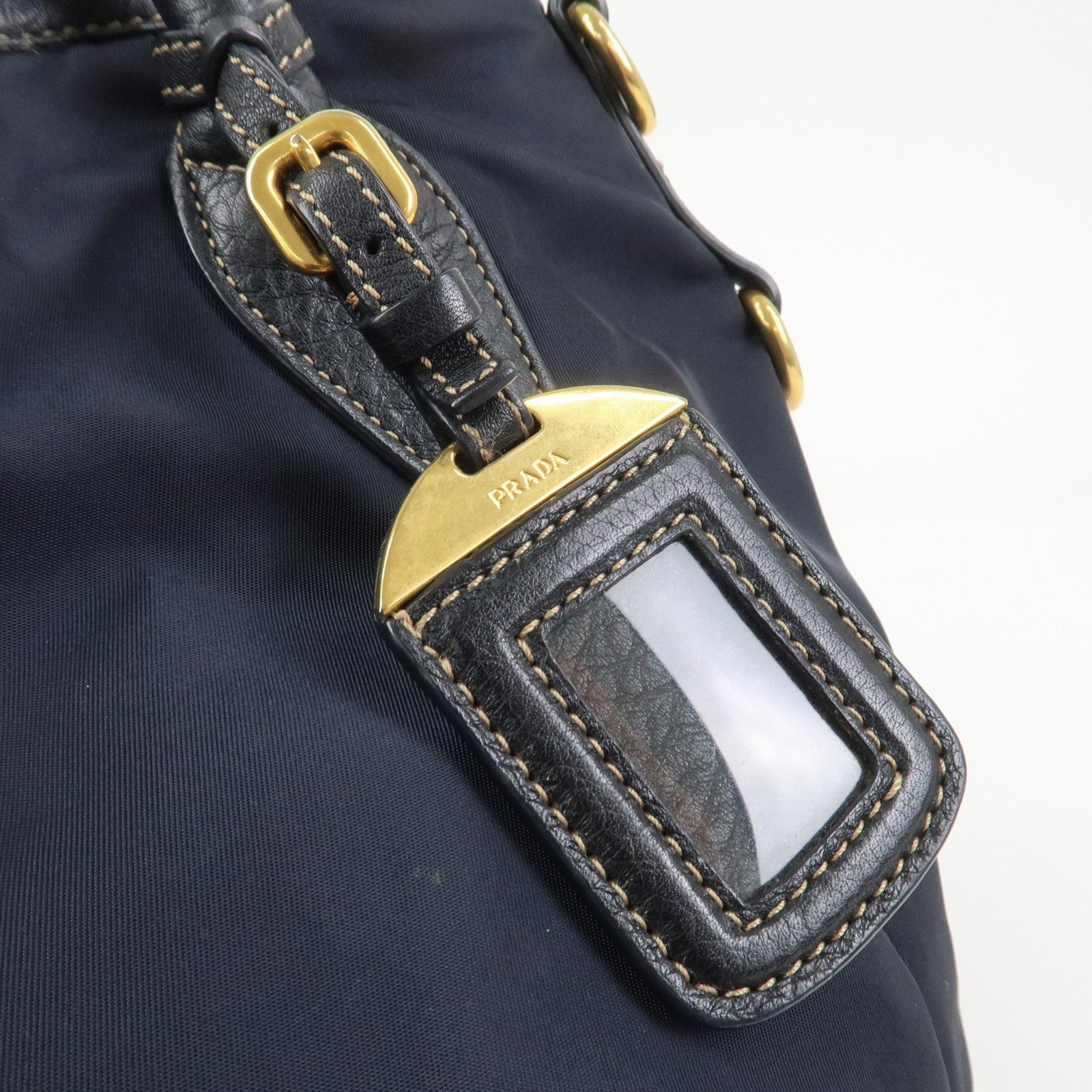Prada 2Way Bag - Navy, Nylon and Leather
